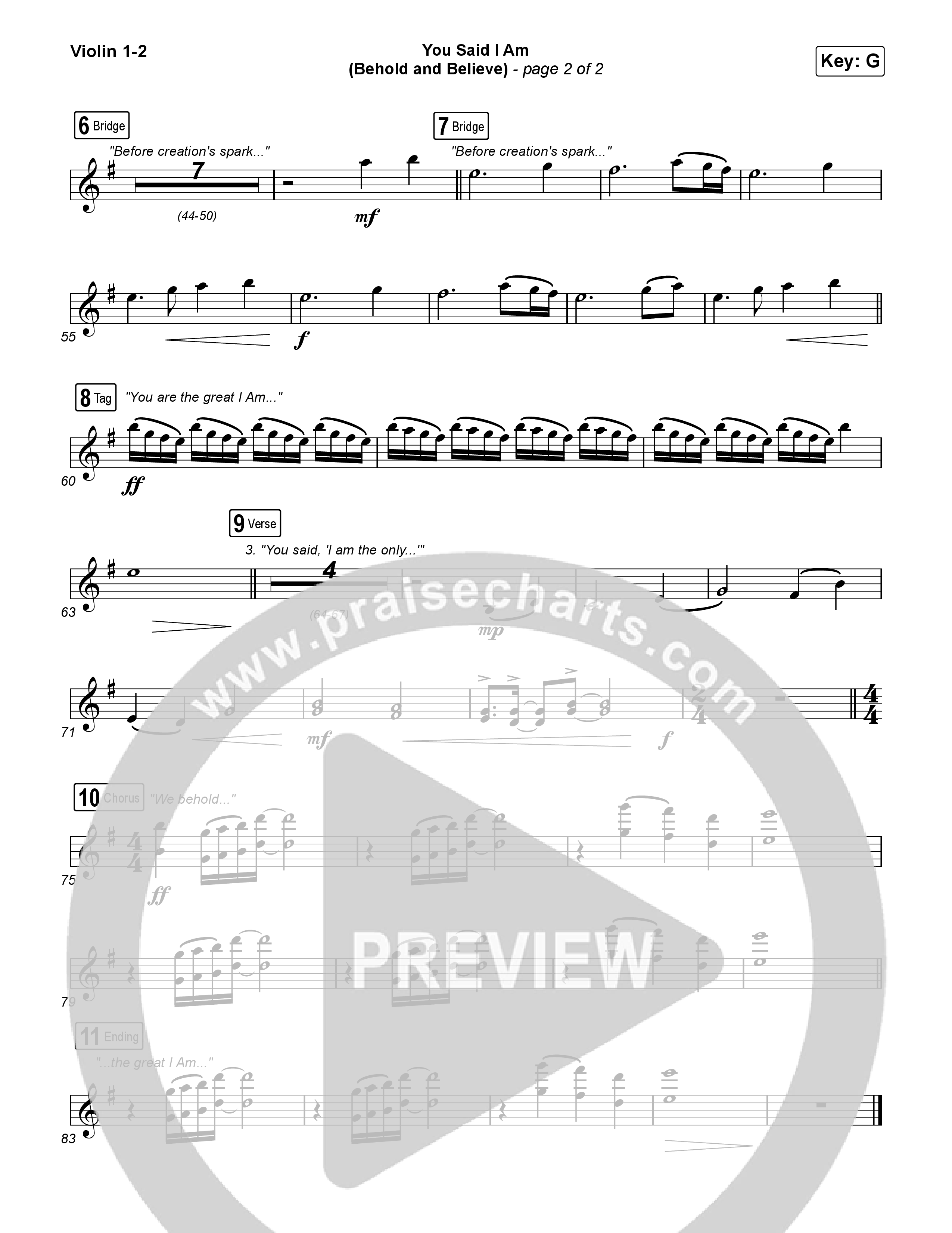 You Said I Am (Behold And Believe) String Pack (The Gospel Coalition / Shane & Shane)