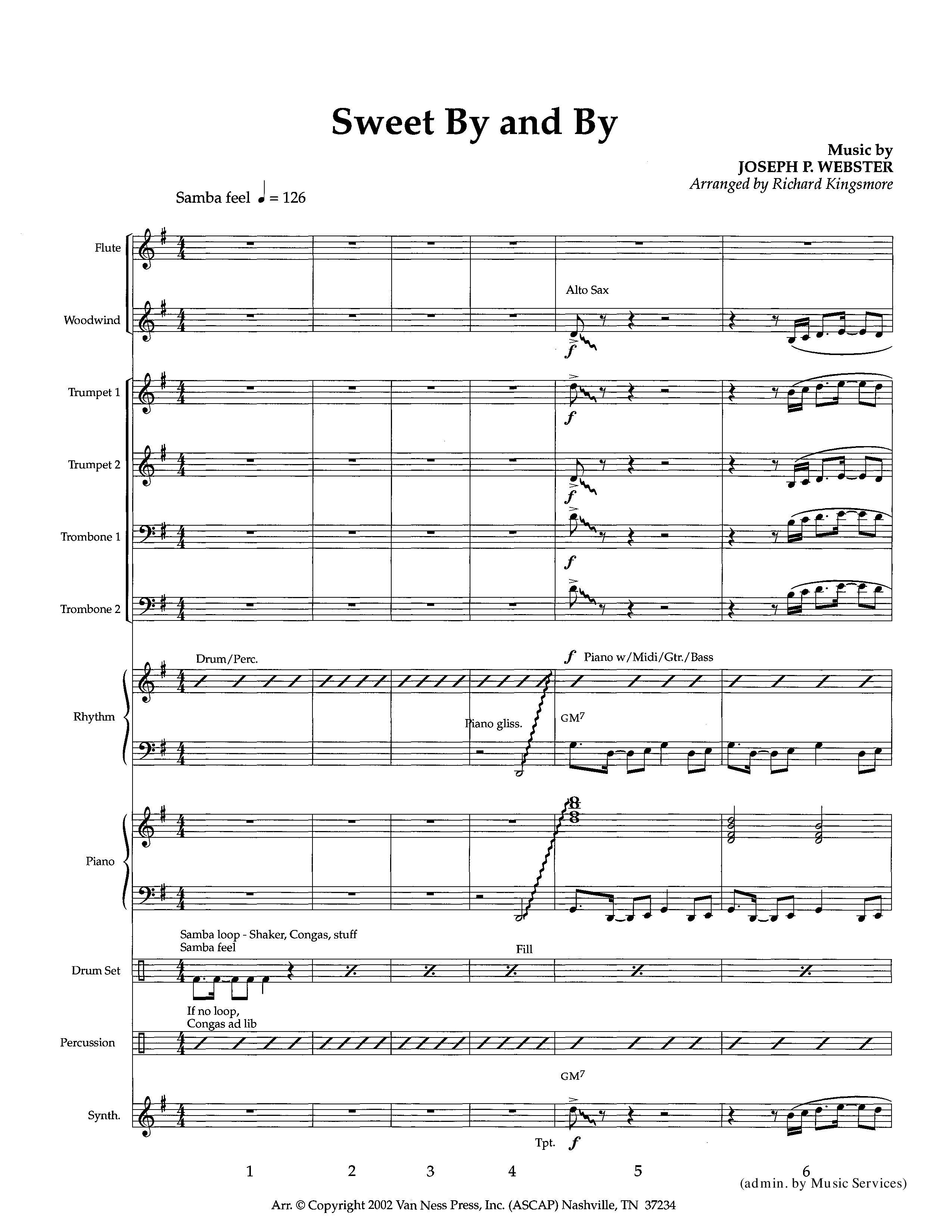 Sweet By And By (Instrumental) Orchestration (Lifeway Worship / Arr. Richard Kingsmore)