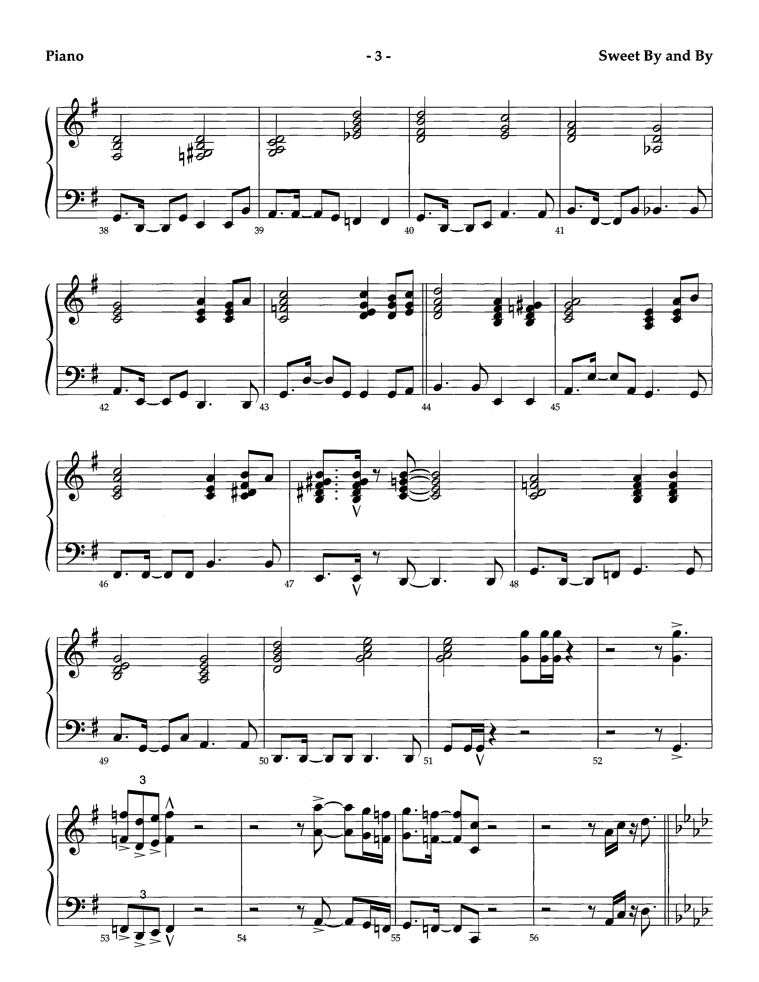 Sweet By And By (Instrumental) Piano Sheet (Lifeway Worship / Arr. Richard Kingsmore)