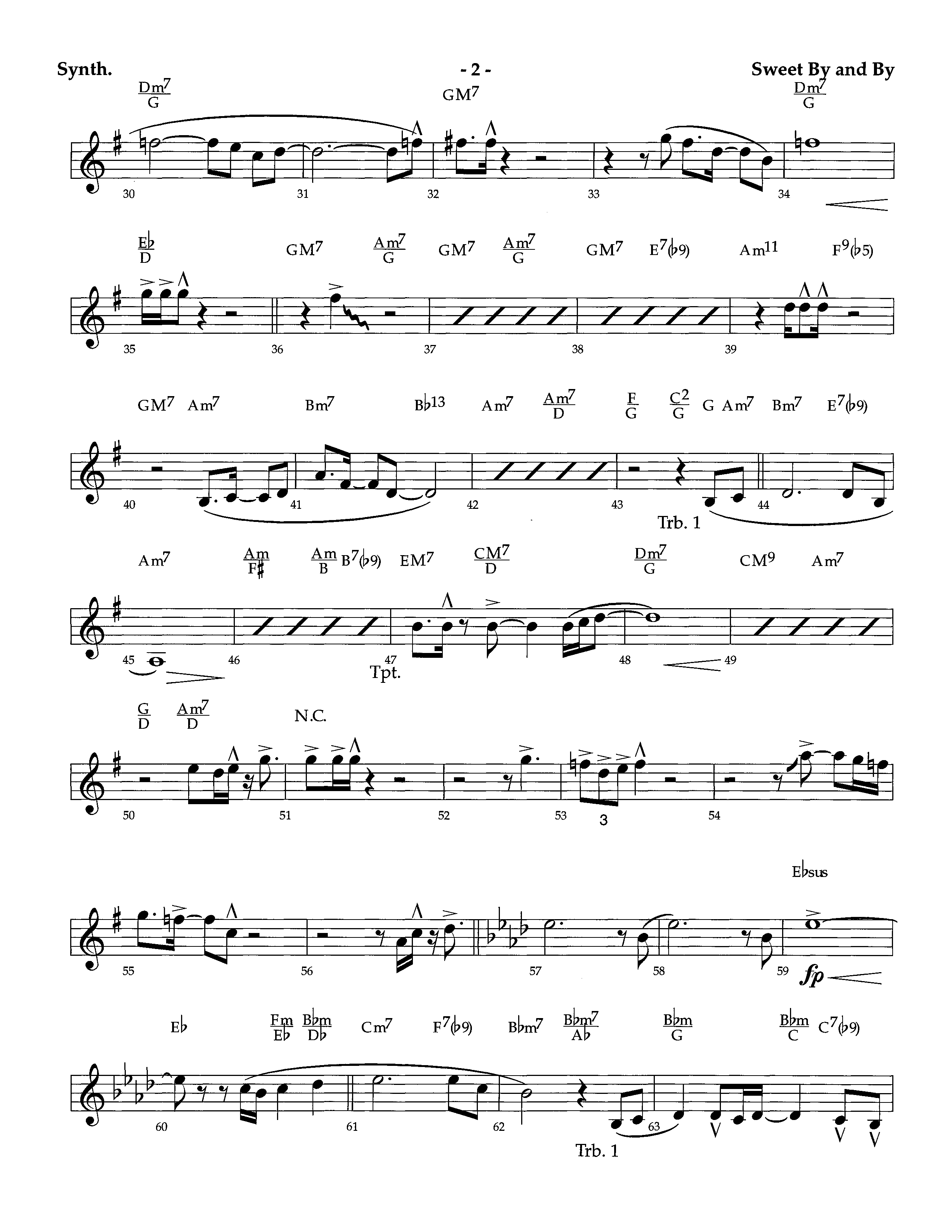 Sweet By And By (Instrumental) Synth (Lifeway Worship / Arr. Richard Kingsmore)