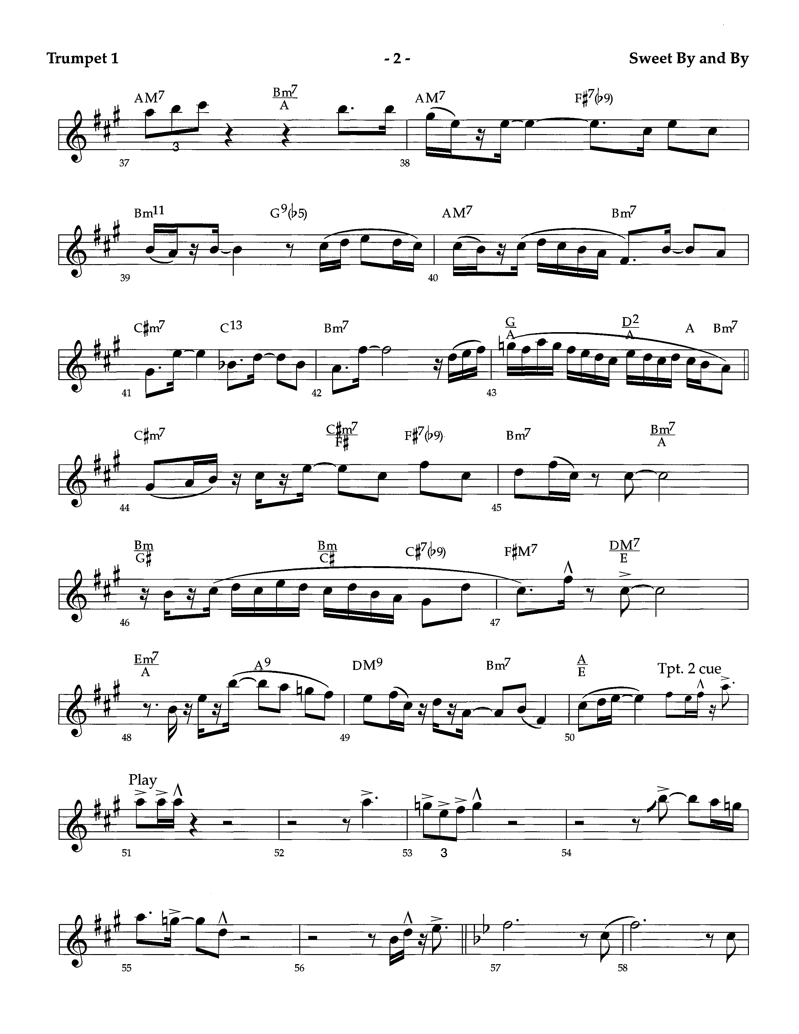 Sweet By And By (Instrumental) Trumpet 1 (Lifeway Worship / Arr. Richard Kingsmore)