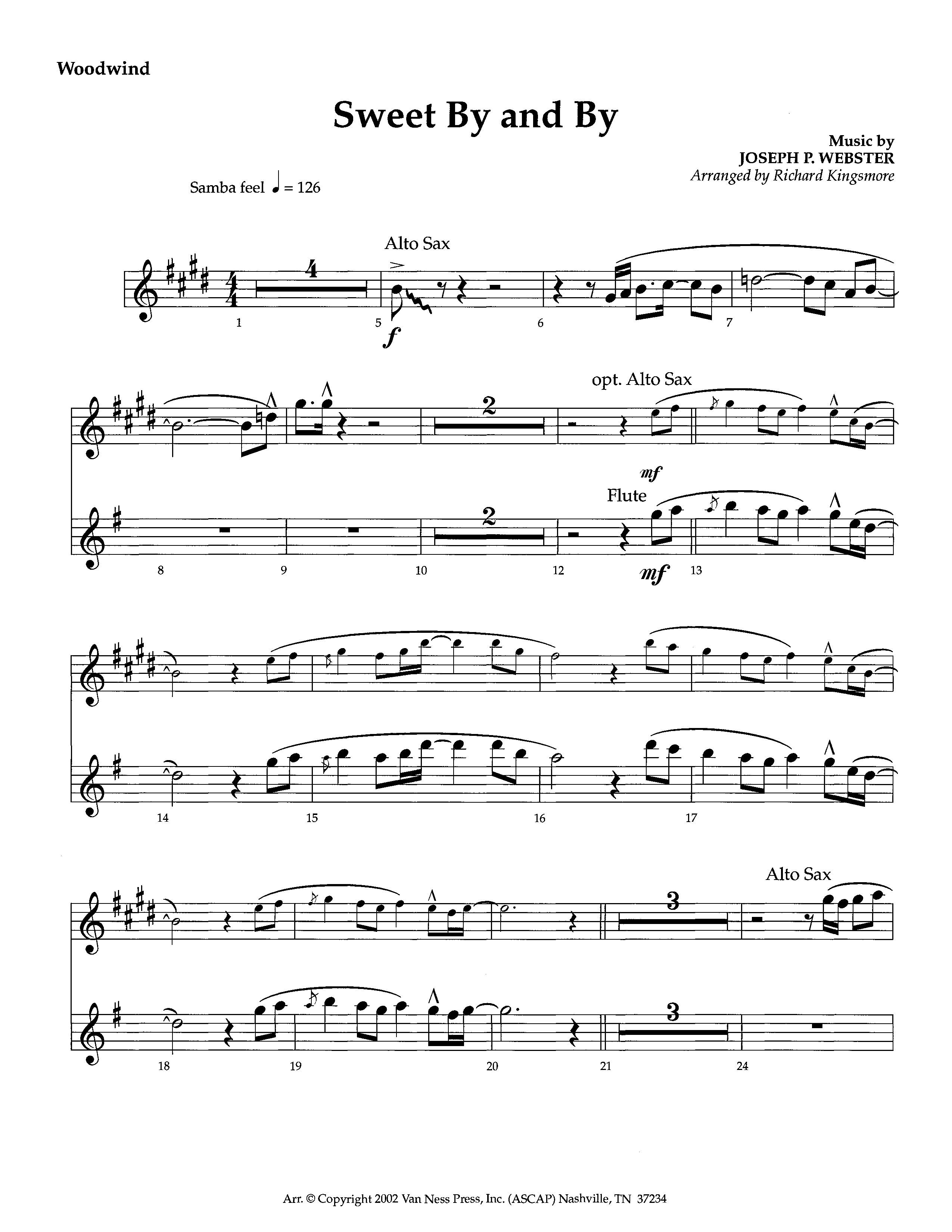 Sweet By And By (Instrumental) Winds (Lifeway Worship / Arr. Richard Kingsmore)