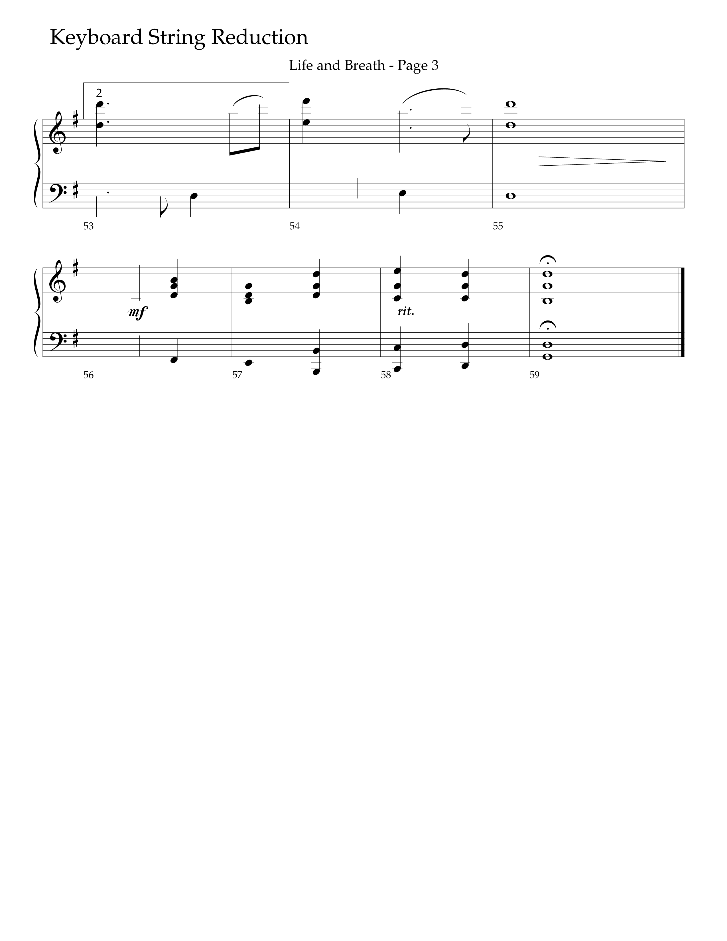 Life And Breath (Choral Anthem SATB) String Reduction (Lifeway Choral / Arr. Camp Kirkland)