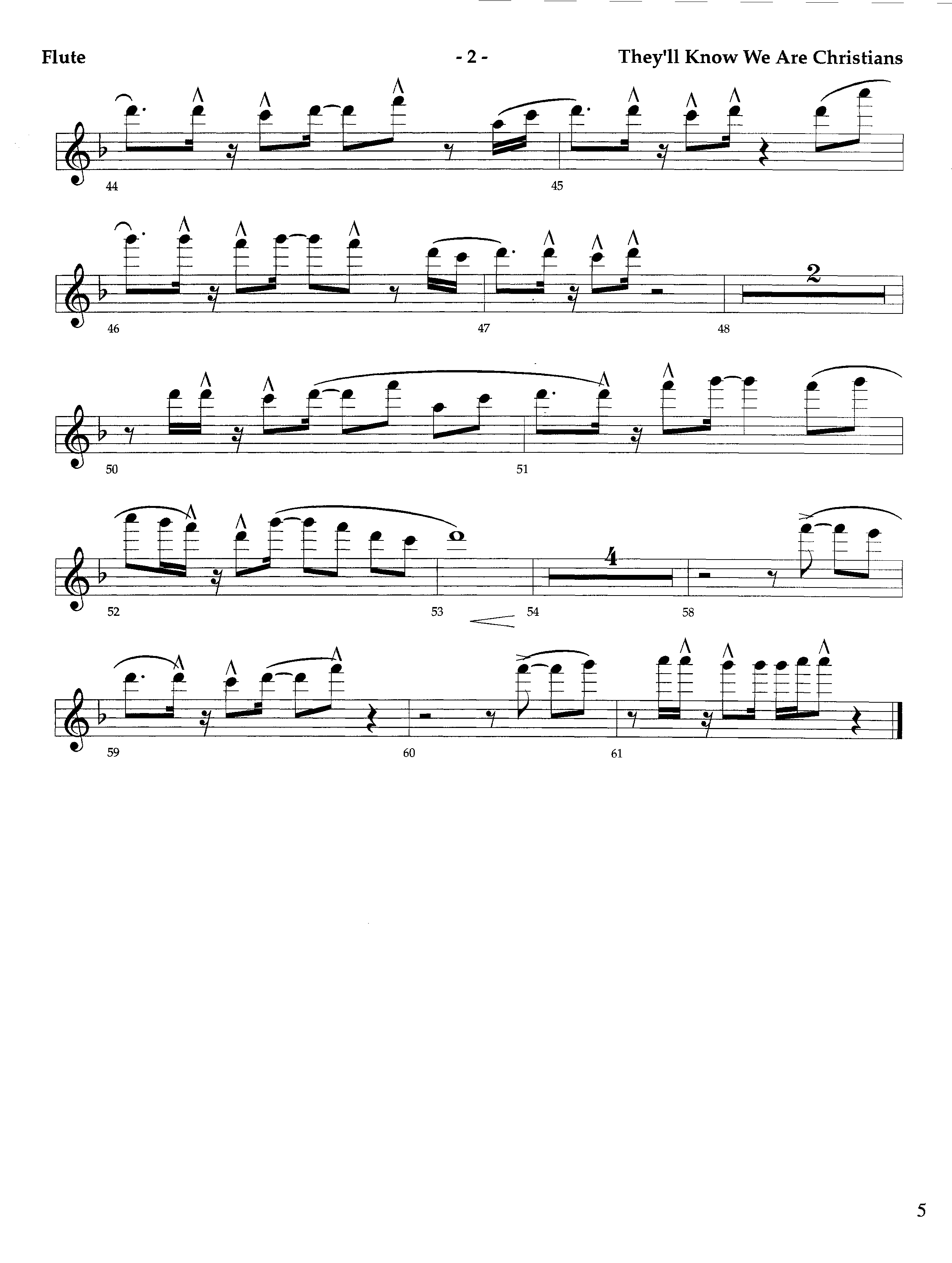 They'll Know We Our Christians (Instrumental) Flute (Lifeway Worship / Orch. Richard Kingsmore)