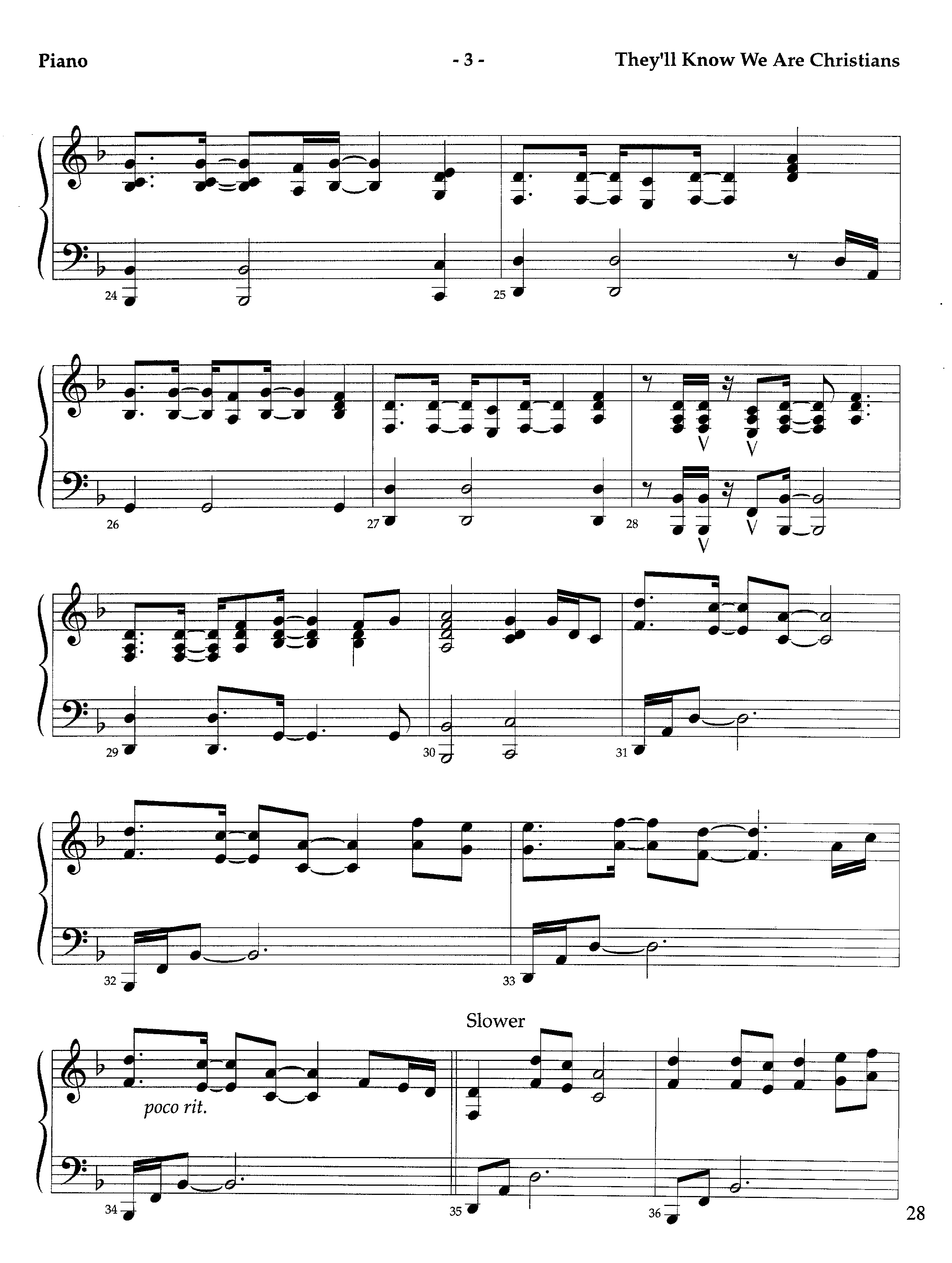 They'll Know We Our Christians (Instrumental) Piano Sheet (Lifeway Worship / Orch. Richard Kingsmore)