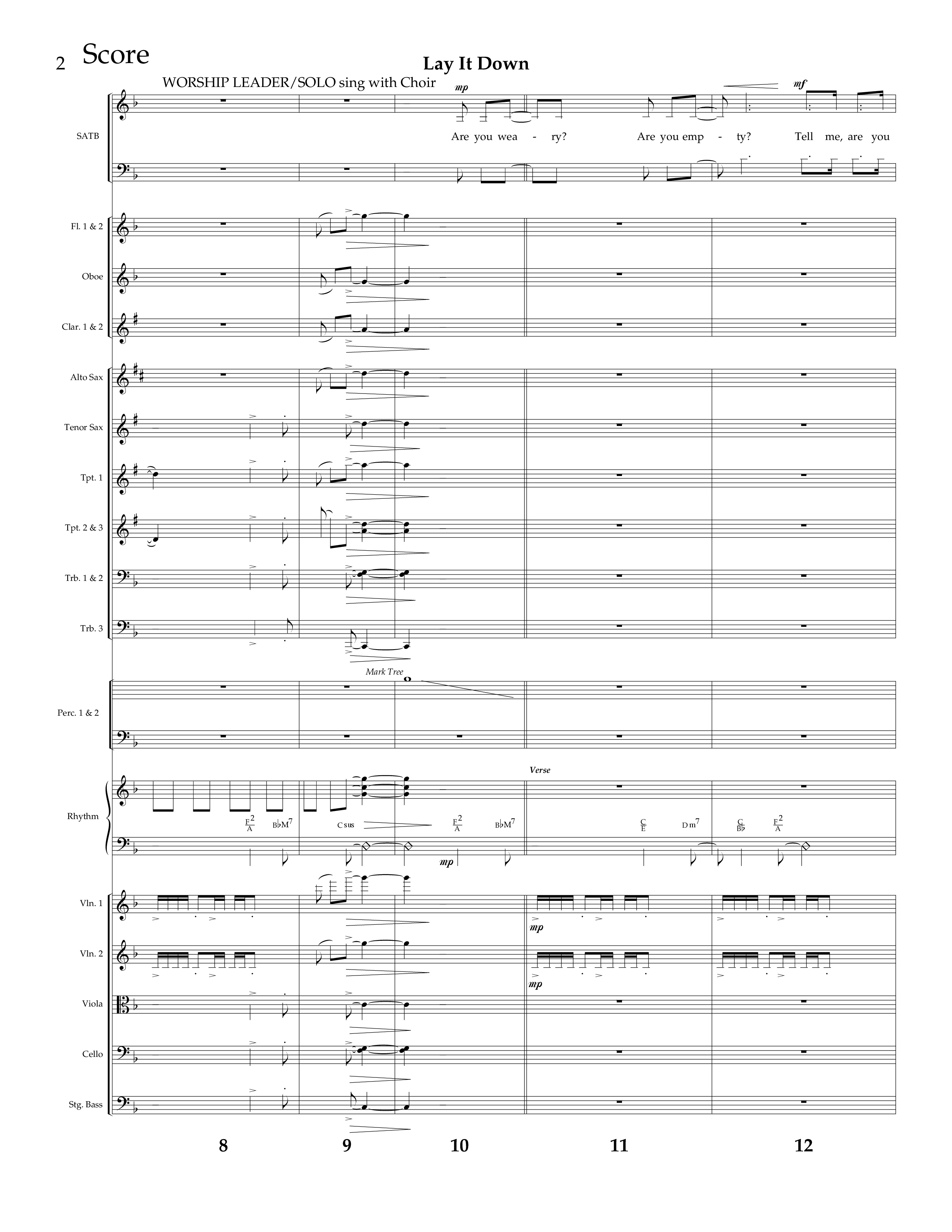 Lay It Down (Choral Anthem SATB) Orchestration (Lifeway Choral / Arr. J. Daniel Smith)