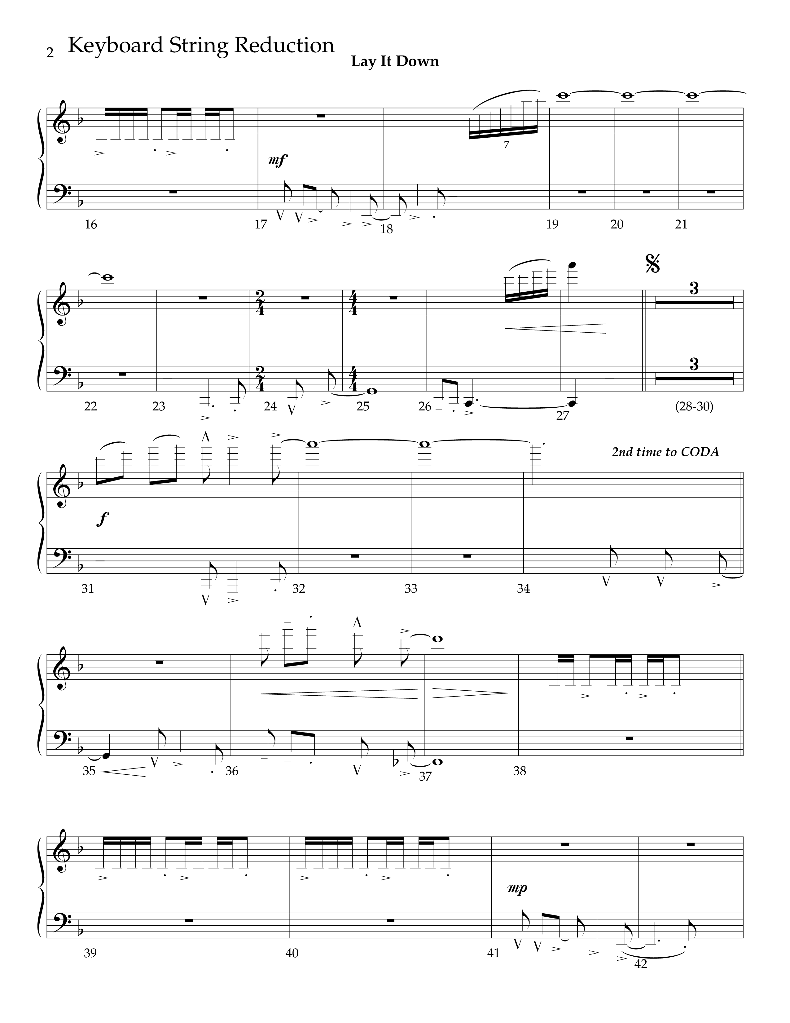 Lay It Down (Choral Anthem SATB) String Reduction (Lifeway Choral / Arr. J. Daniel Smith)