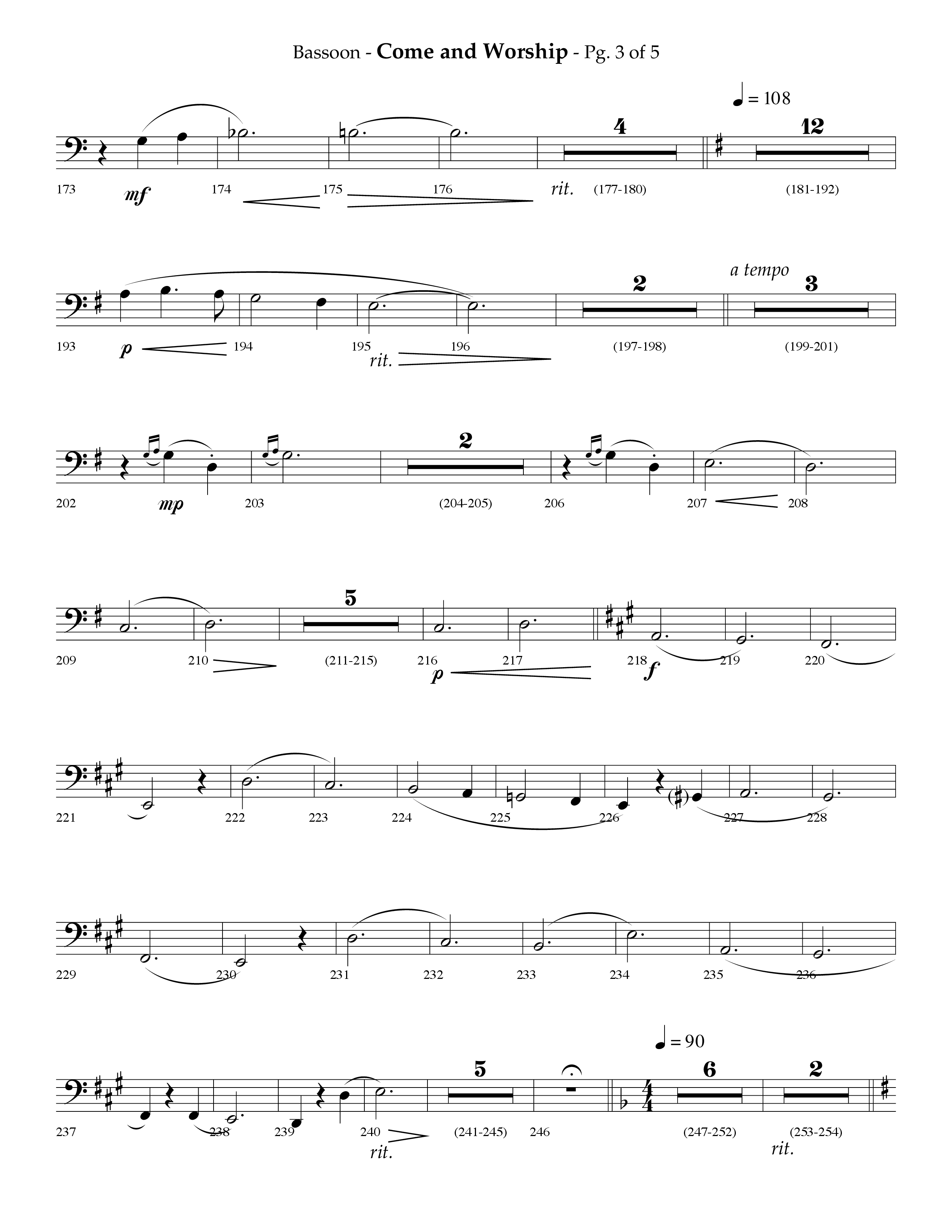 Come And Worship (A Suite For Christmas) (with Angels From The Realms Of Glory, Angels We Have Heard (Choral Anthem SATB) Bassoon (Lifeway Choral / Arr. Phillip Keveren)