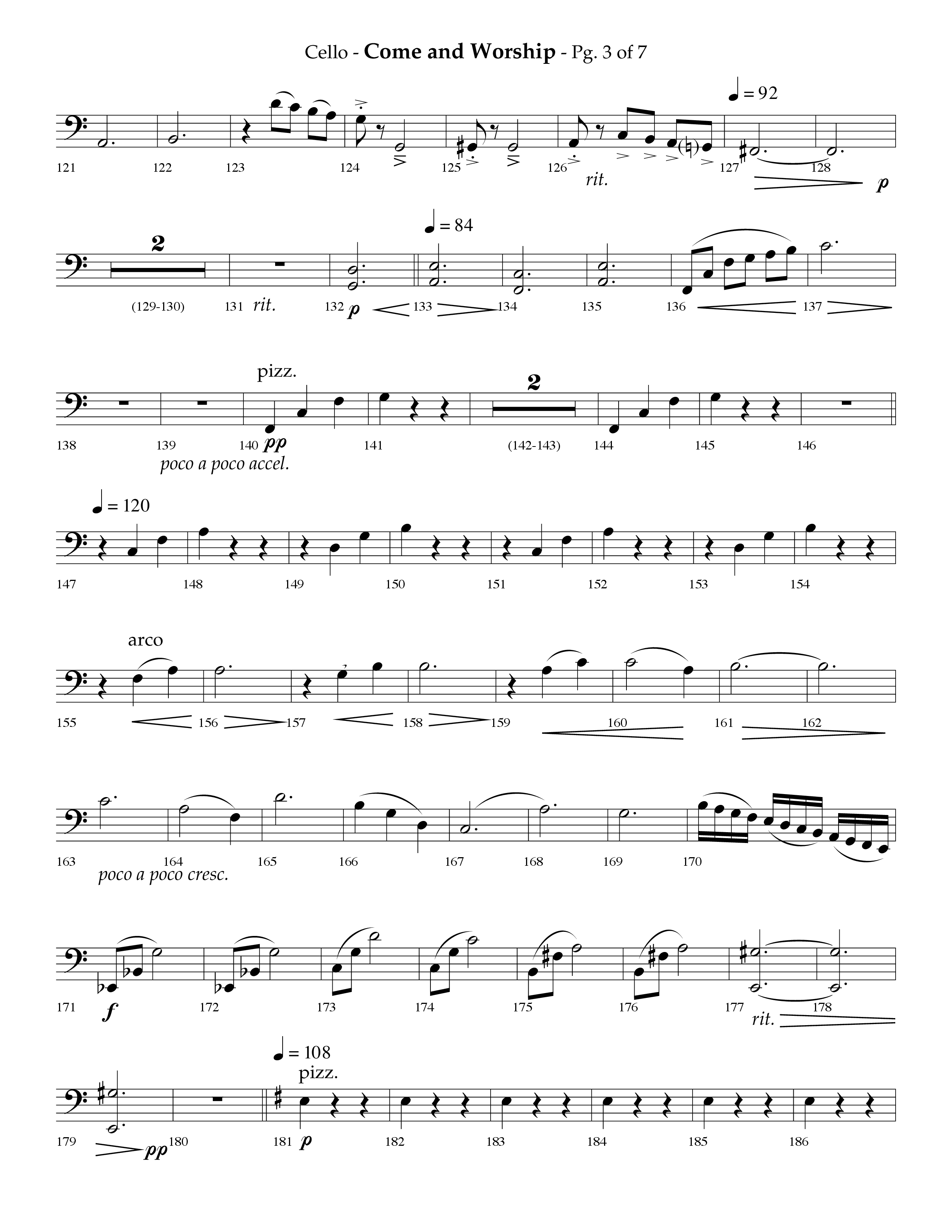 Come And Worship (A Suite For Christmas) (with Angels From The Realms Of Glory, Angels We Have Heard (Choral Anthem SATB) Cello (Lifeway Choral / Arr. Phillip Keveren)