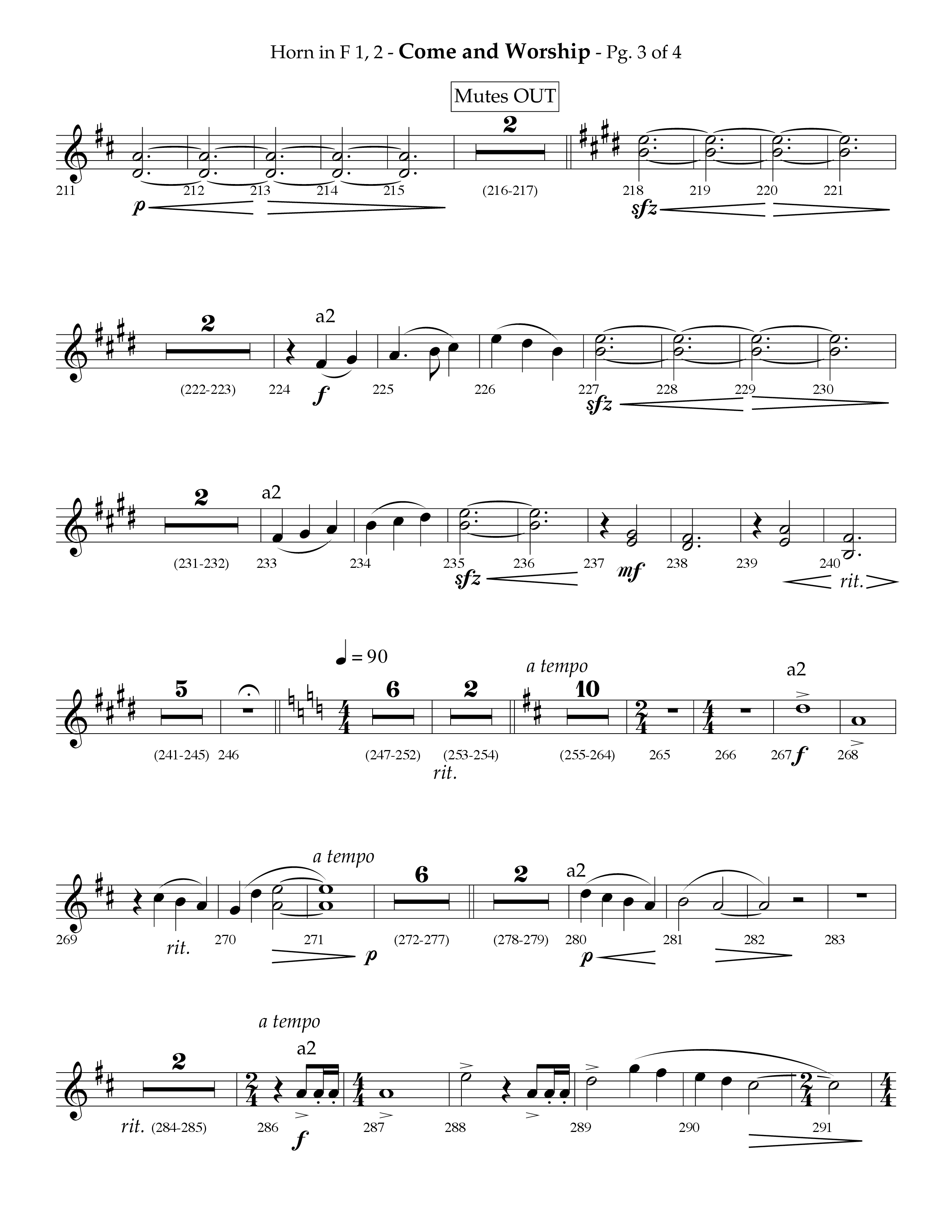 Come And Worship (A Suite For Christmas) (with Angels From The Realms Of Glory, Angels We Have Heard (Choral Anthem SATB) French Horn (Lifeway Choral / Arr. Phillip Keveren)