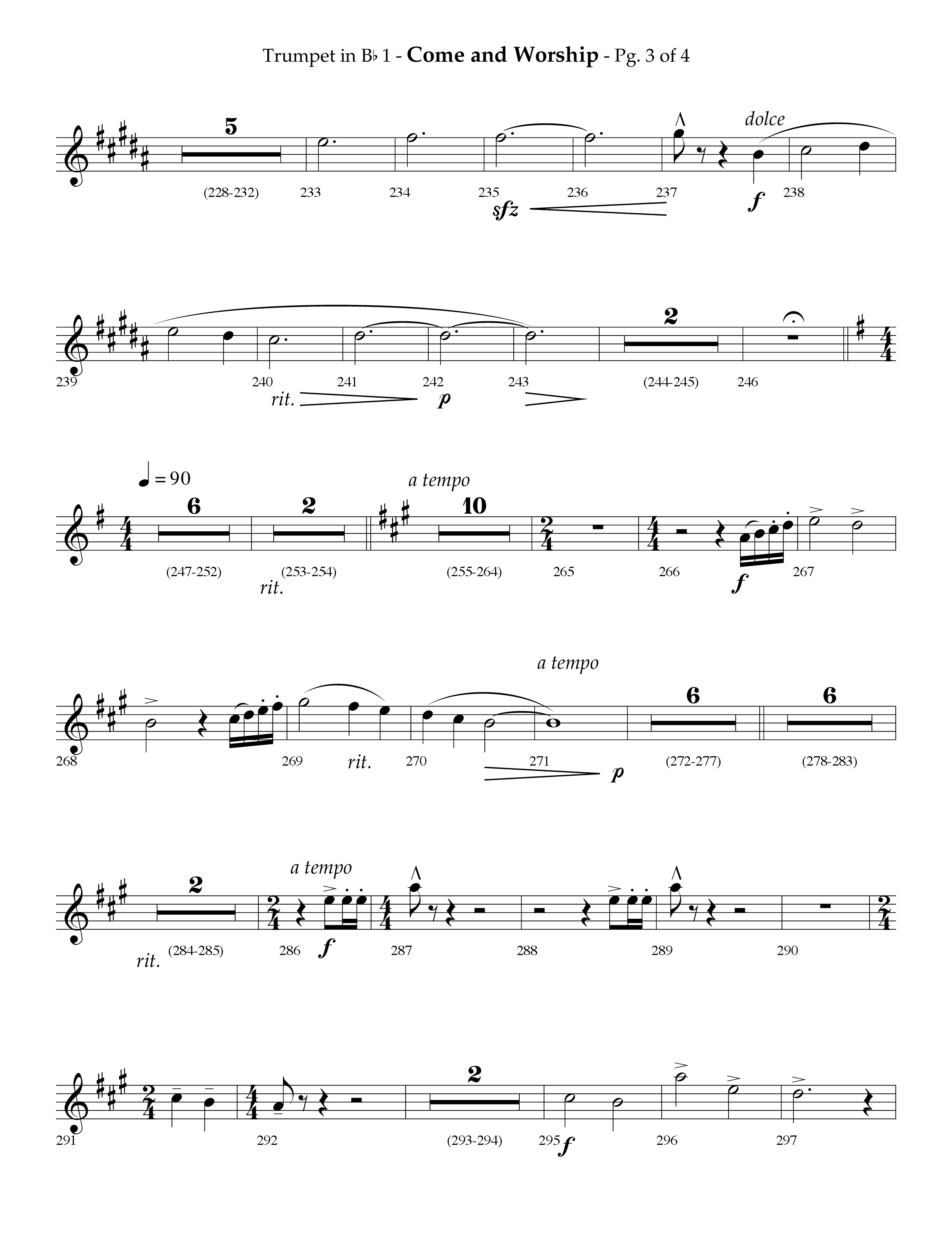 Come And Worship (A Suite For Christmas) (with Angels From The Realms Of Glory, Angels We Have Heard (Choral Anthem SATB) Trumpet 1 (Lifeway Choral / Arr. Phillip Keveren)