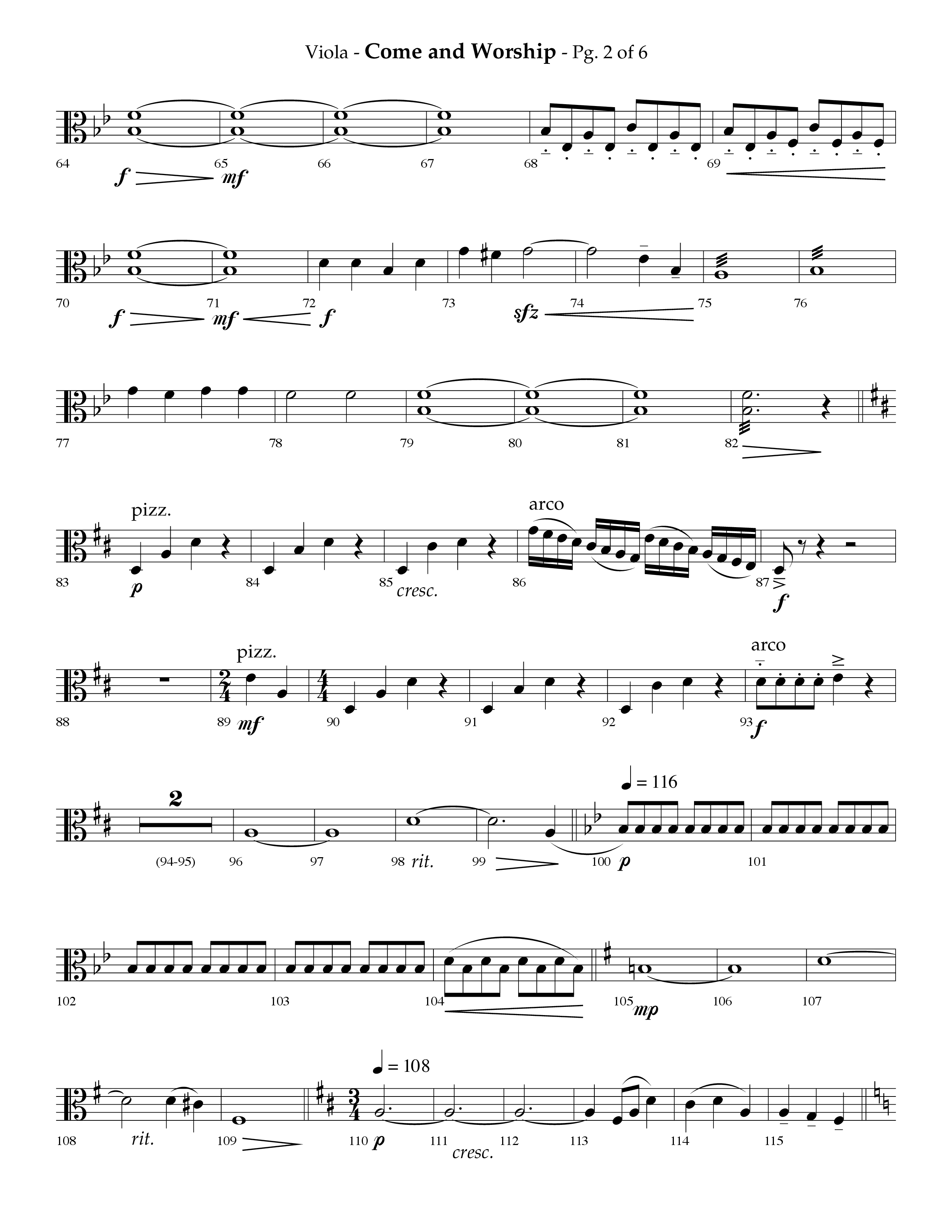 Come And Worship (A Suite For Christmas) (with Angels From The Realms Of Glory, Angels We Have Heard (Choral Anthem SATB) Viola (Lifeway Choral / Arr. Phillip Keveren)