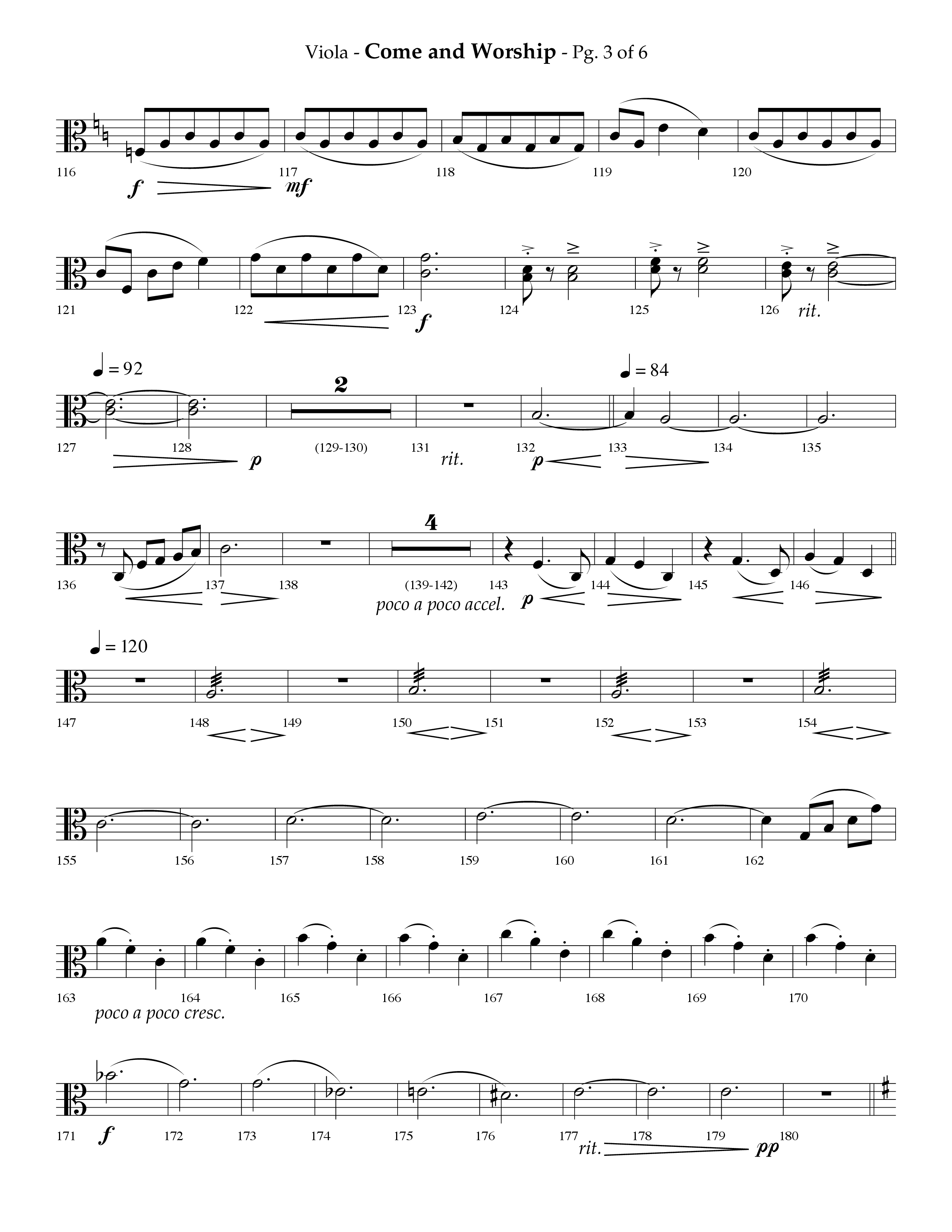 Come And Worship (A Suite For Christmas) (with Angels From The Realms Of Glory, Angels We Have Heard (Choral Anthem SATB) Viola (Lifeway Choral / Arr. Phillip Keveren)