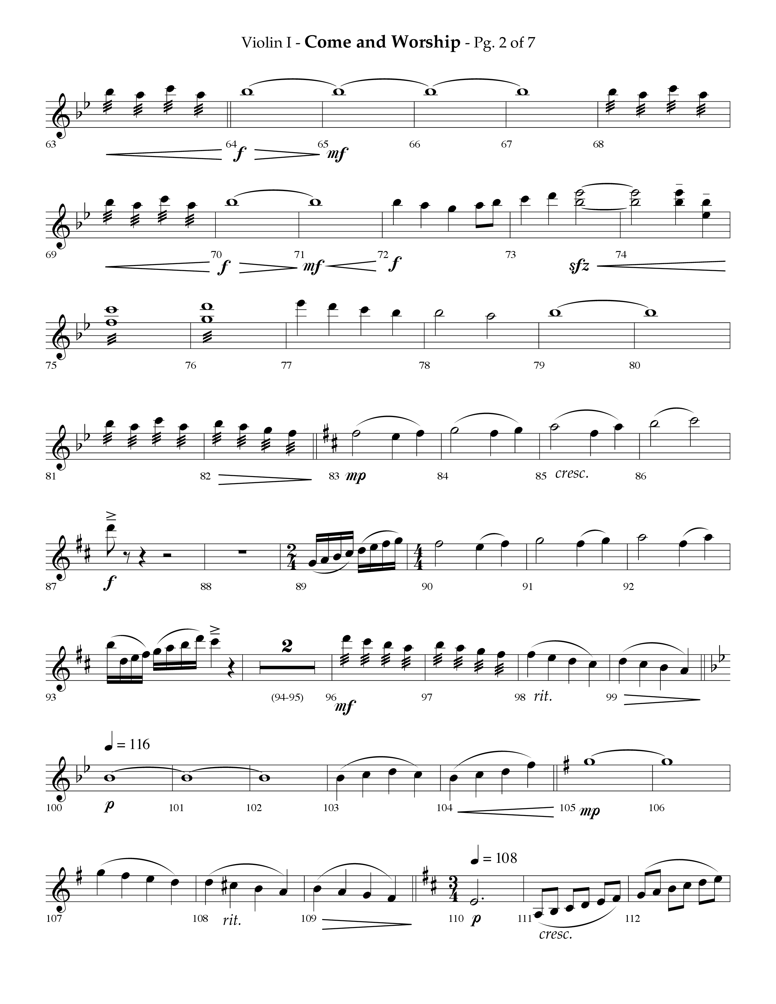 Come And Worship (A Suite For Christmas) (with Angels From The Realms Of Glory, Angels We Have Heard (Choral Anthem SATB) Violin 1 (Lifeway Choral / Arr. Phillip Keveren)