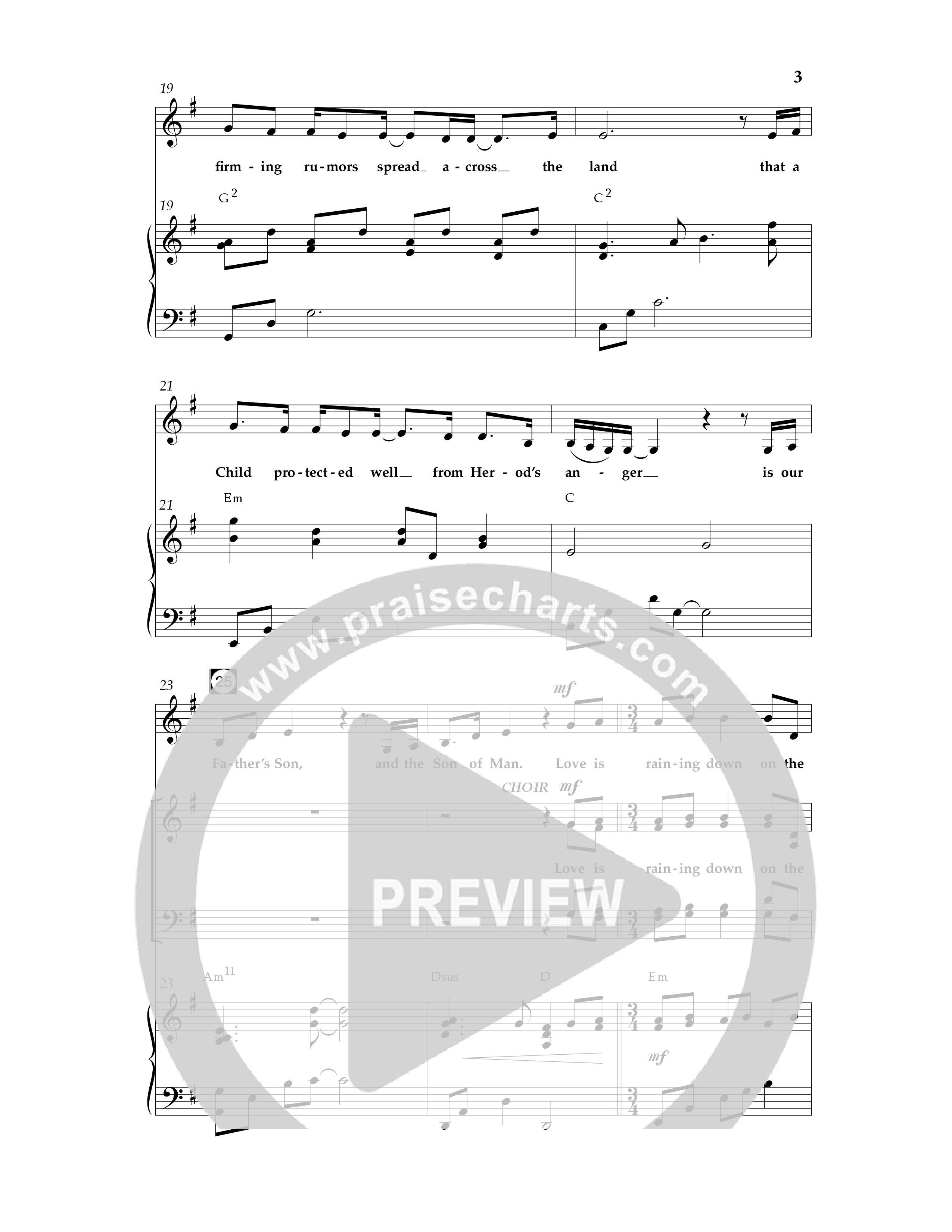 God Is With Us (with O Little Town Of Bethlehem) (Choral Anthem SATB) Anthem (SATB/Piano) (Lifeway Choral / Arr. Dave Williamson)