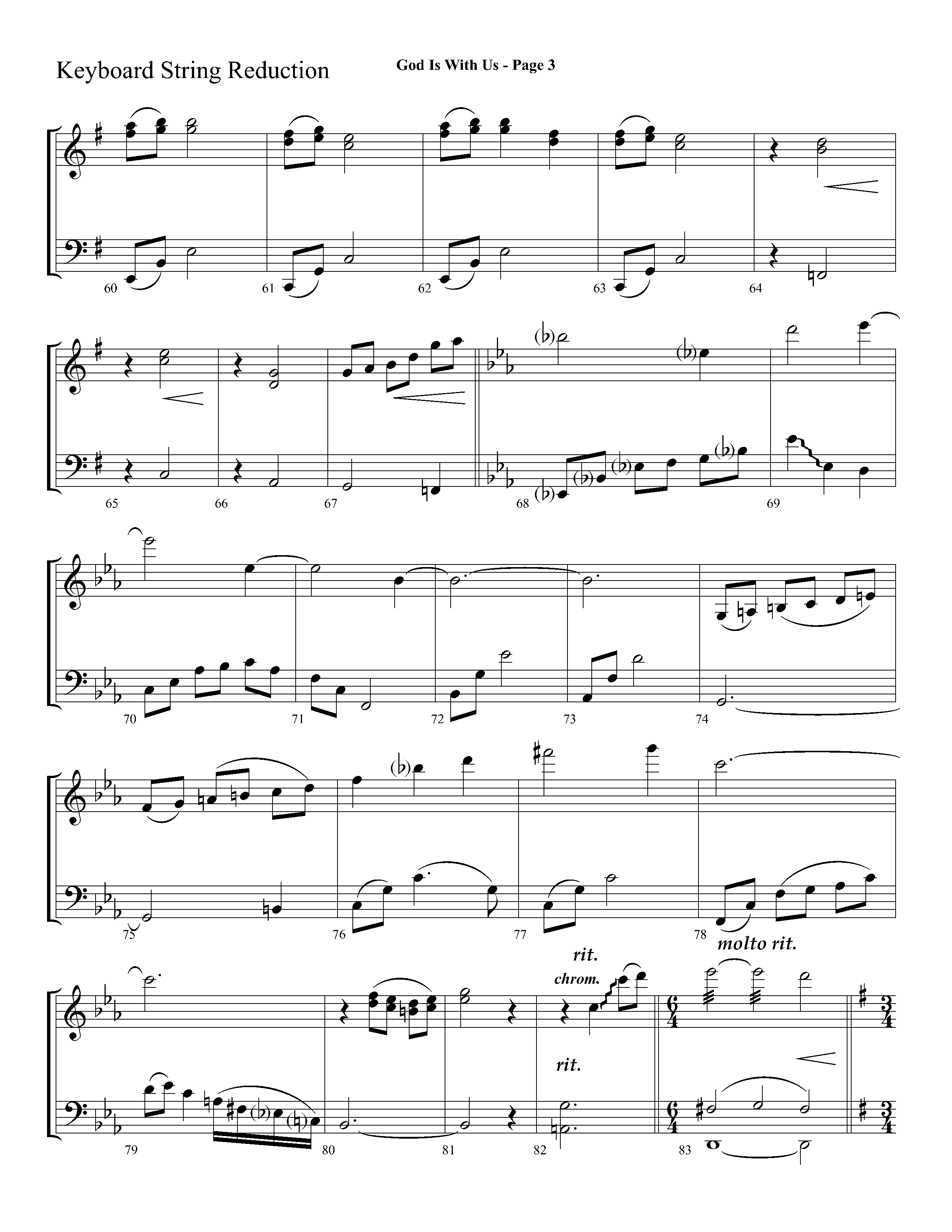 God Is With Us (with O Little Town Of Bethlehem) (Choral Anthem SATB) String Reduction (Lifeway Choral / Arr. Dave Williamson)