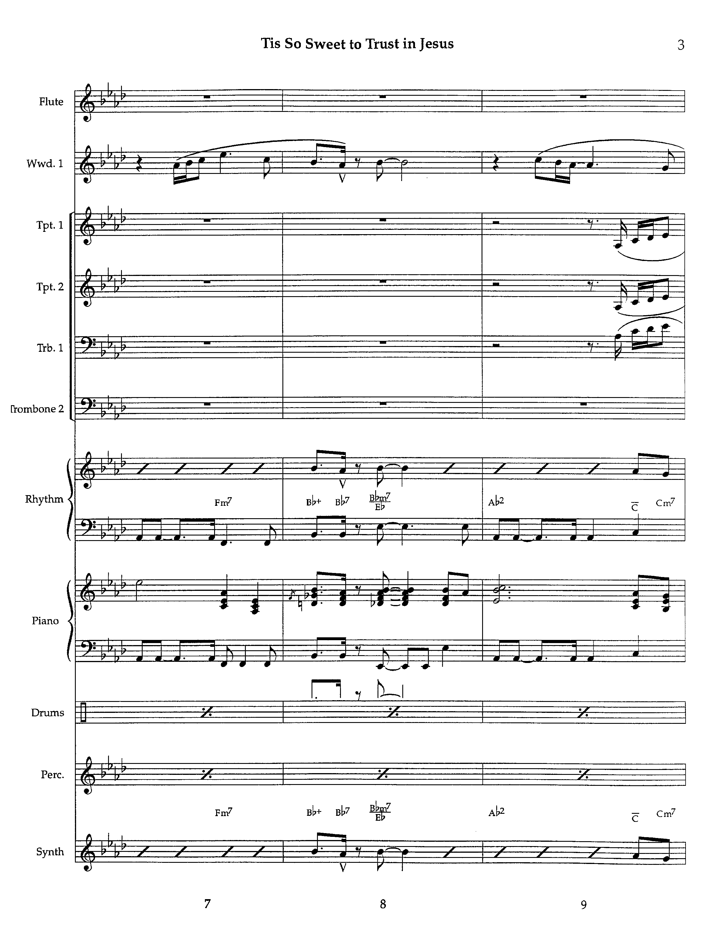 Tis So Sweet To Trust In Jesus (Instrumental) Orchestration (Lifeway Worship / Arr. Richard Kingsmore)