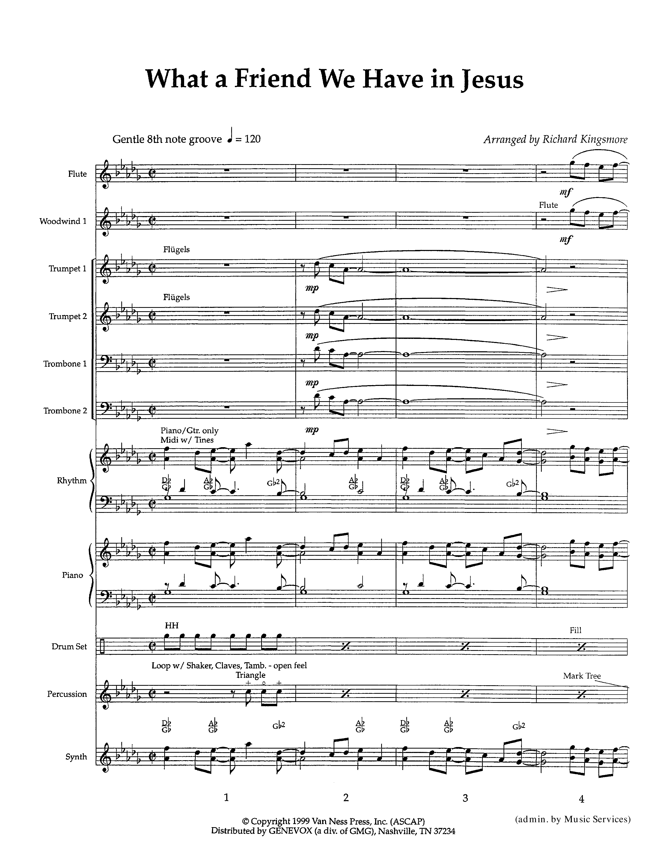 What A Friend We Have In Jesus (Instrumental) Orchestration (Lifeway Worship / Arr. Richard Kingsmore)