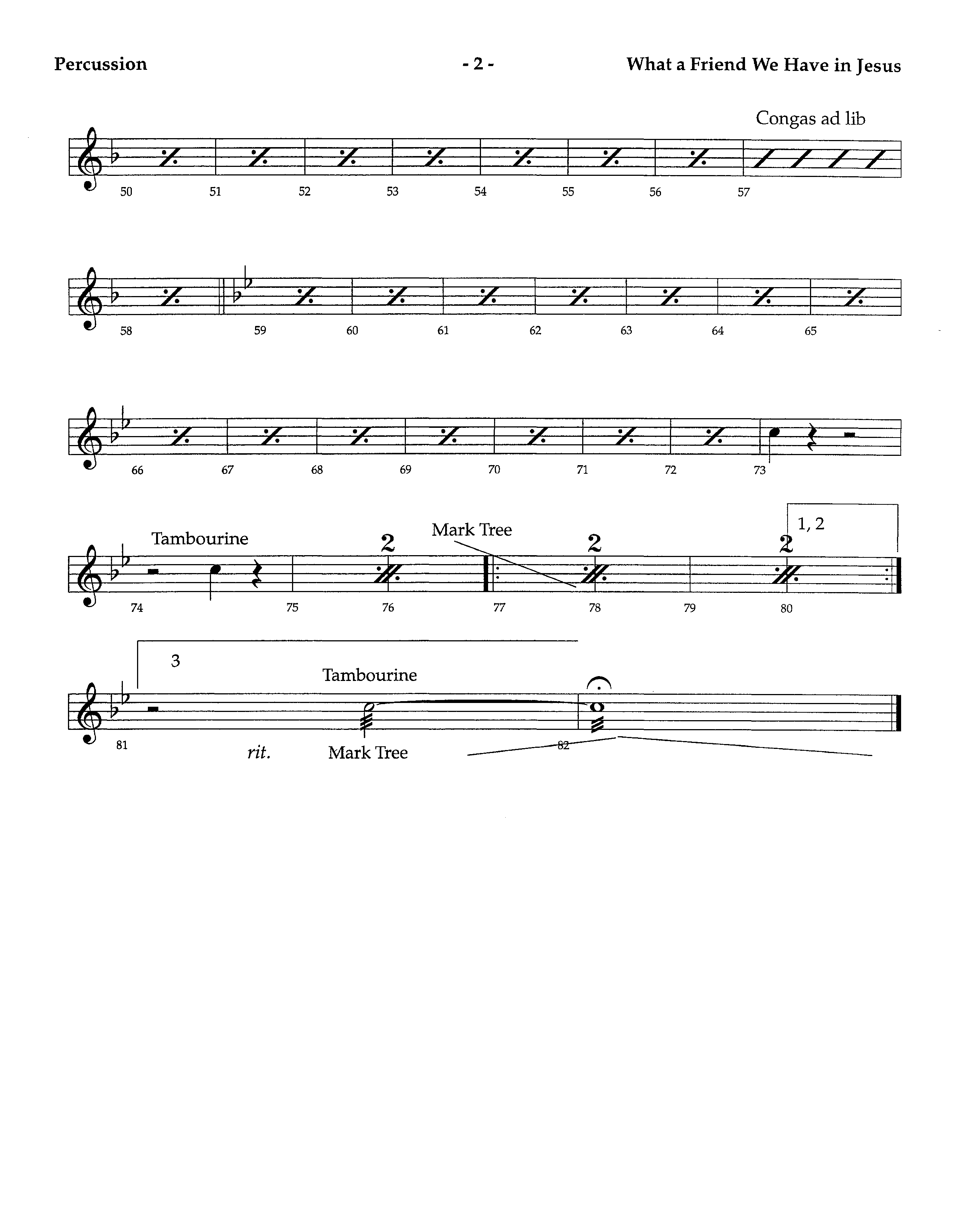 What A Friend We Have In Jesus (Instrumental) Percussion (Lifeway Worship / Arr. Richard Kingsmore)