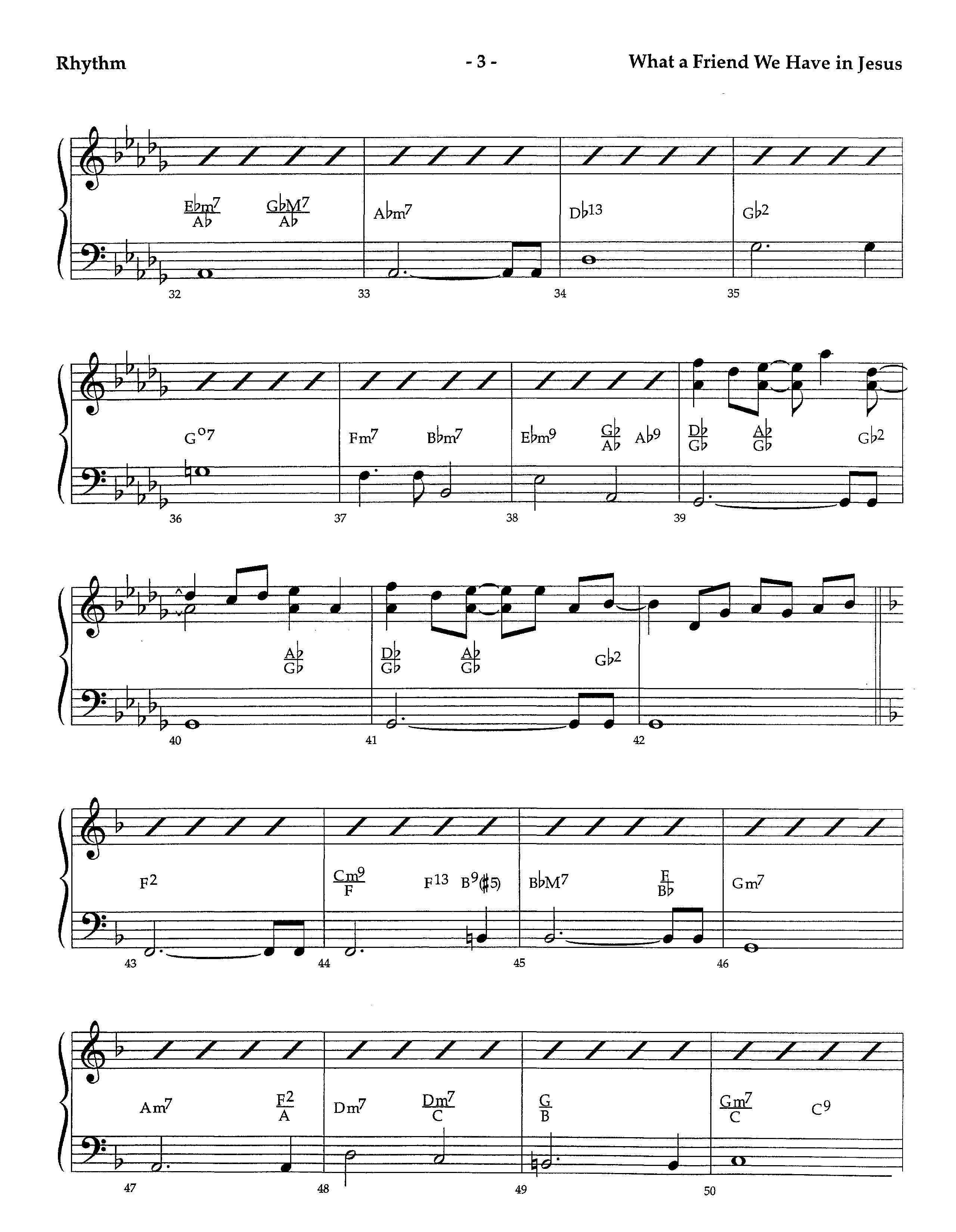 What A Friend We Have In Jesus (Instrumental) Rhythm Chart (Lifeway Worship / Arr. Richard Kingsmore)