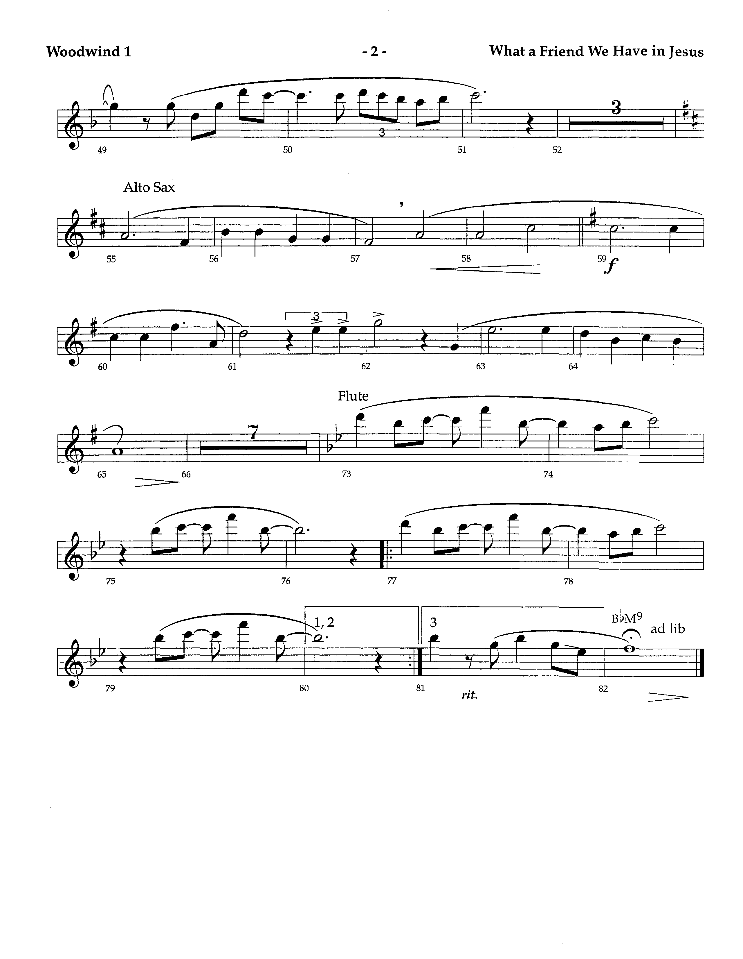 What A Friend We Have In Jesus (Instrumental) Winds (Lifeway Worship / Arr. Richard Kingsmore)