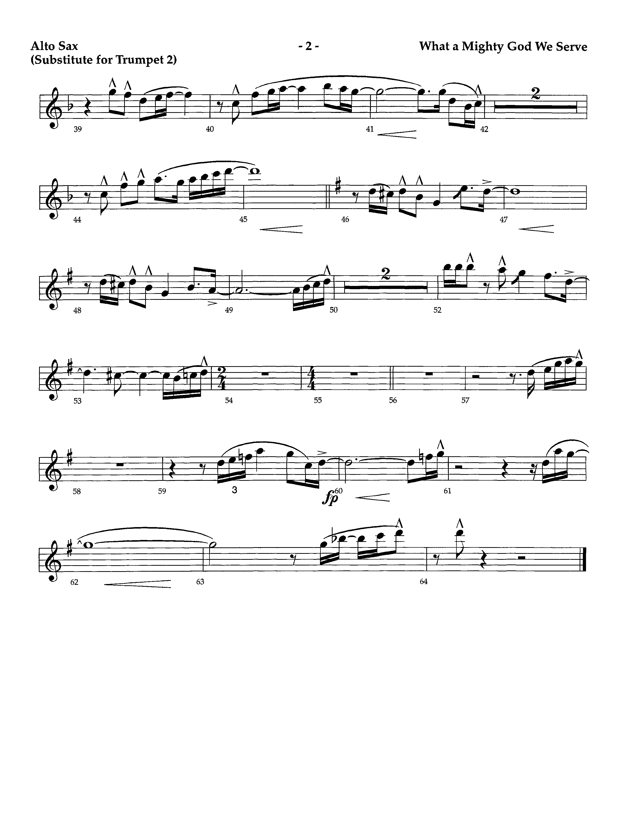 What A Mighty God We Serve (with I Am Resolved) (Instrumental) Alto Sax (Lifeway Worship / Arr. Richard Kingsmore)