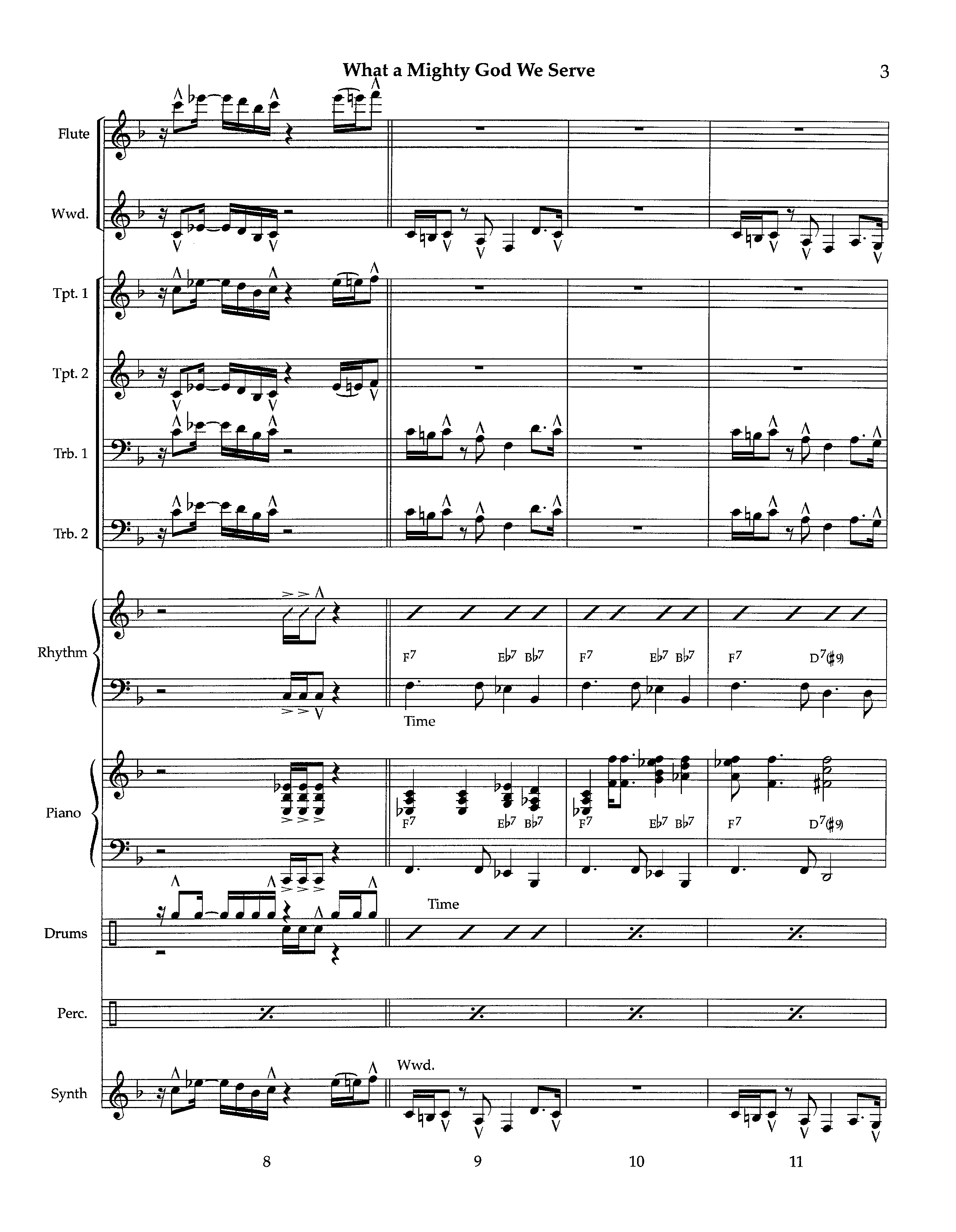 What A Mighty God We Serve (with I Am Resolved) (Instrumental) Orchestration (Lifeway Worship / Arr. Richard Kingsmore)