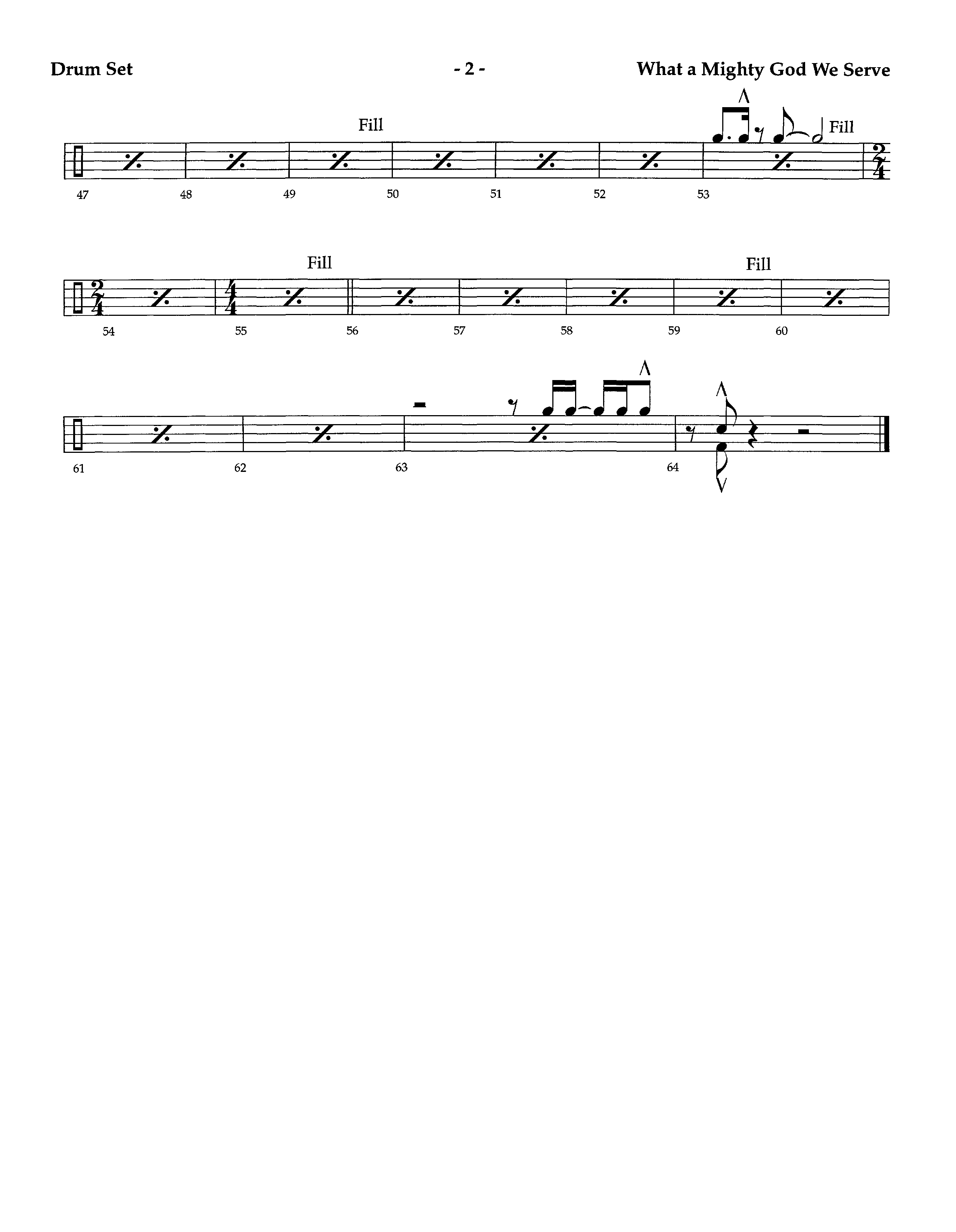 What A Mighty God We Serve (with I Am Resolved) (Instrumental) Drum Set (Lifeway Worship / Arr. Richard Kingsmore)