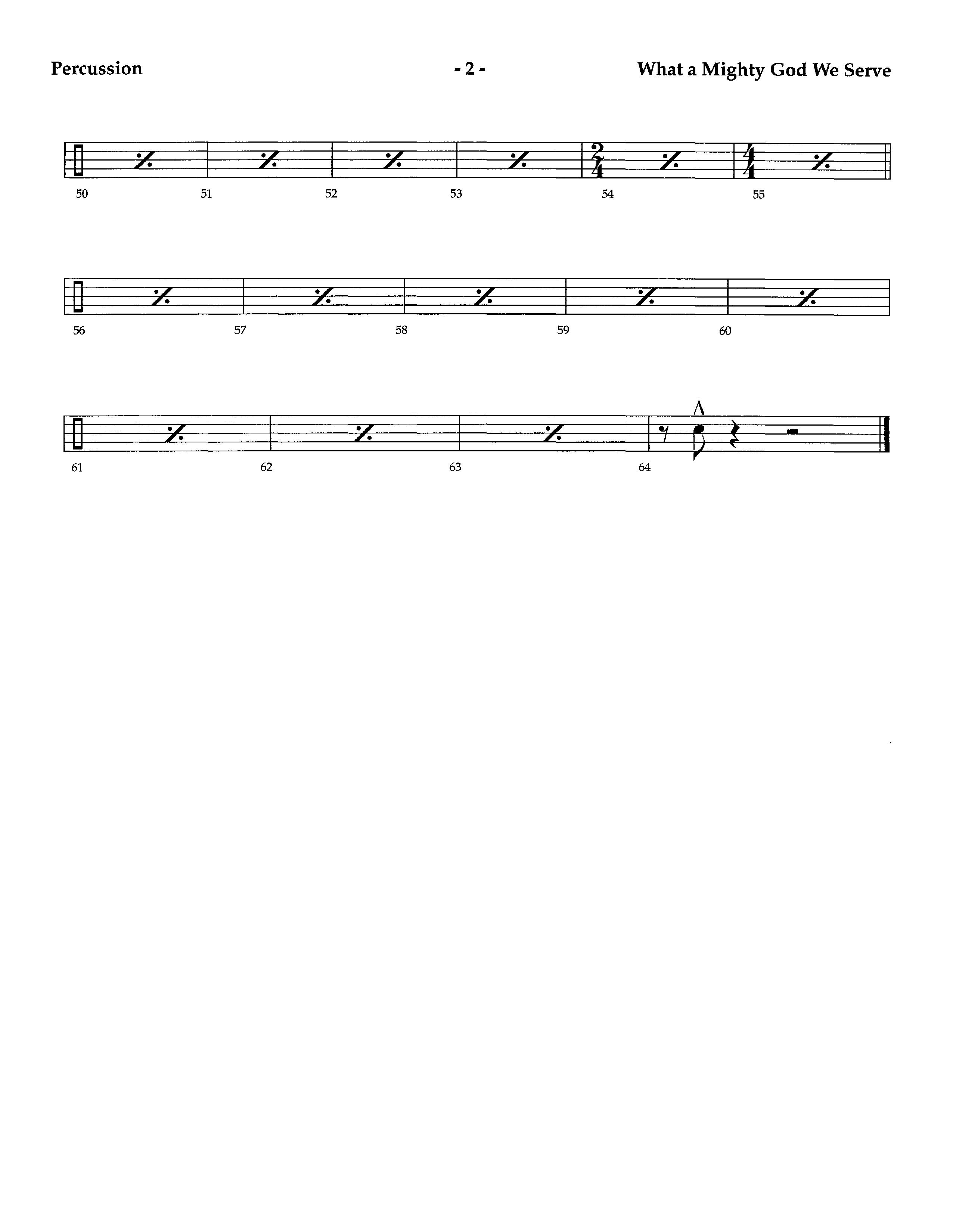 What A Mighty God We Serve (with I Am Resolved) (Instrumental) Percussion (Lifeway Worship / Arr. Richard Kingsmore)
