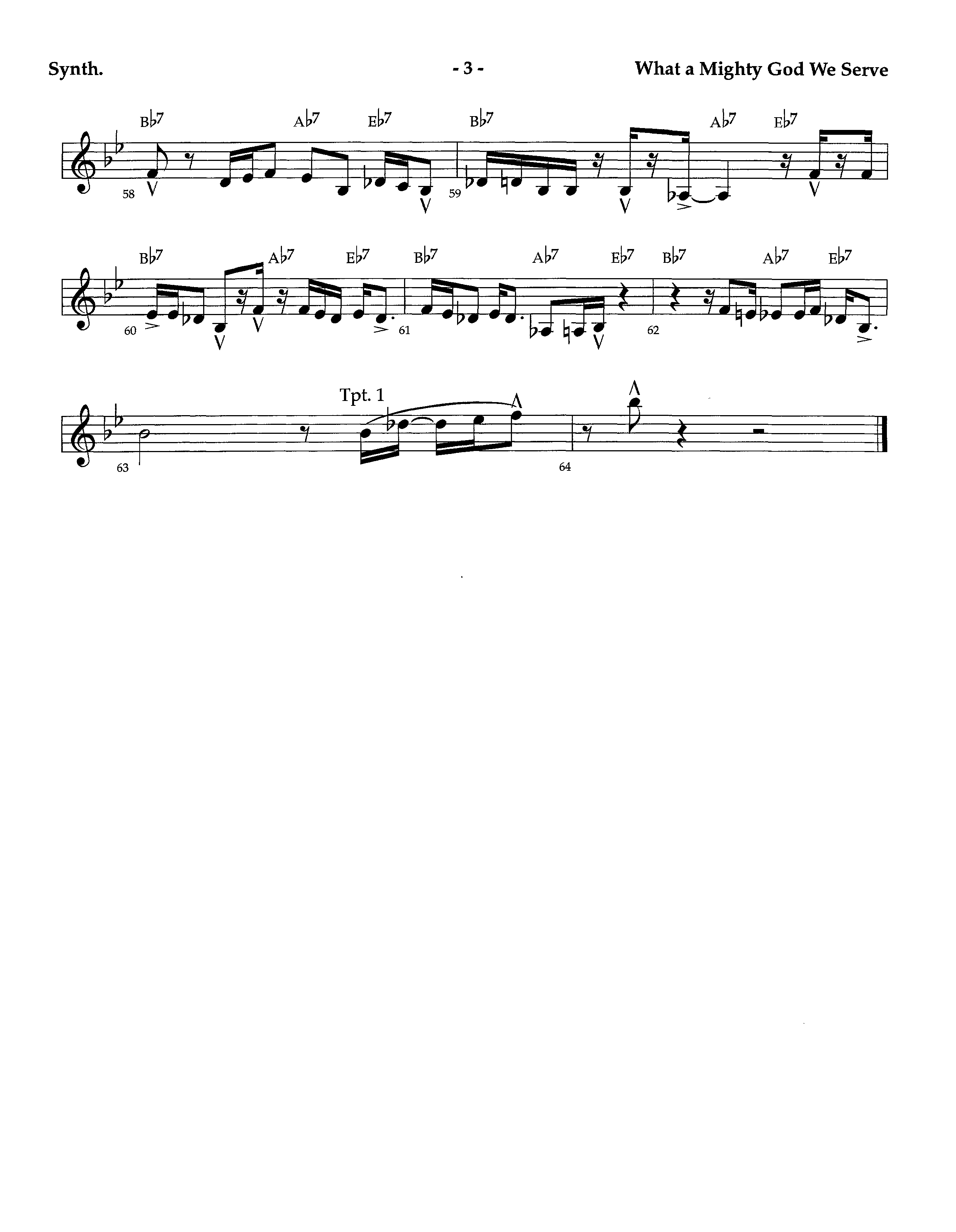 What A Mighty God We Serve (with I Am Resolved) (Instrumental) Synth (Lifeway Worship / Arr. Richard Kingsmore)