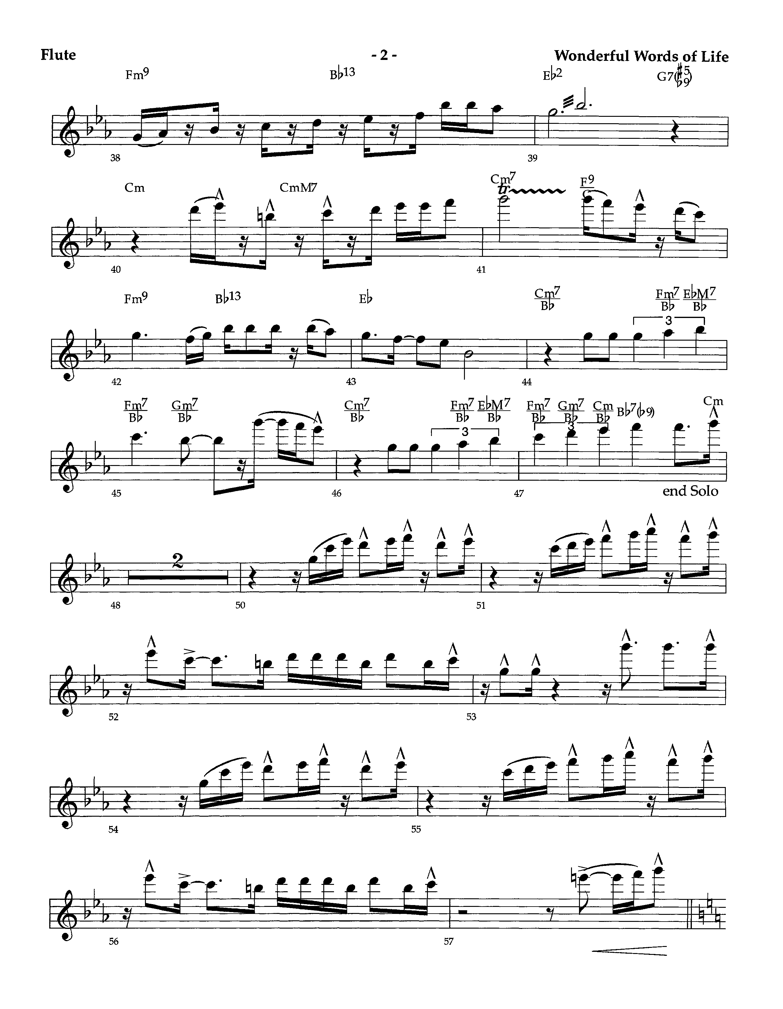 Wonderful Words Of Life (Instrumental) Flute (Lifeway Worship / Arr. Richard Kingsmore)