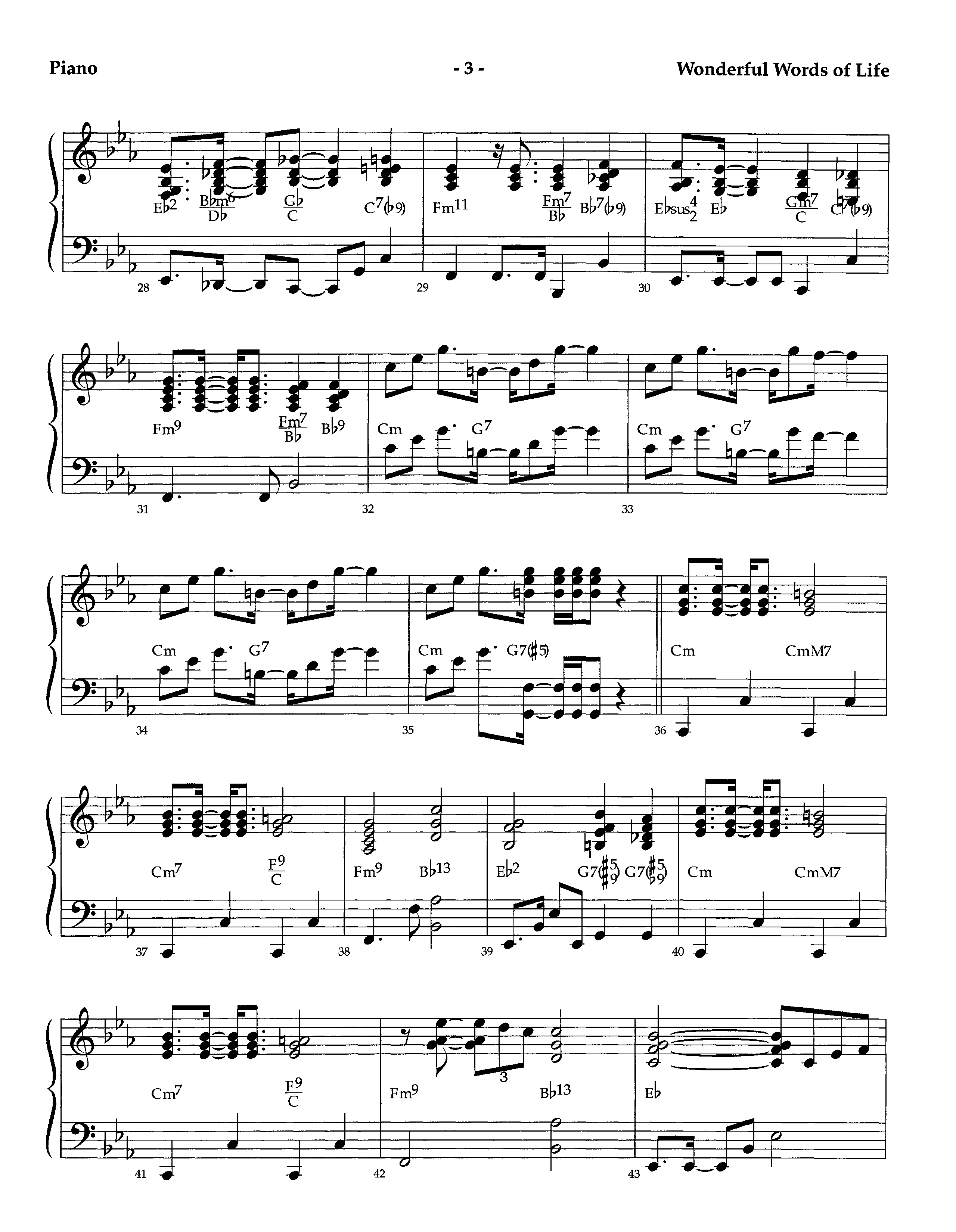 Wonderful Words Of Life (Instrumental) Piano Sheet (Lifeway Worship / Arr. Richard Kingsmore)