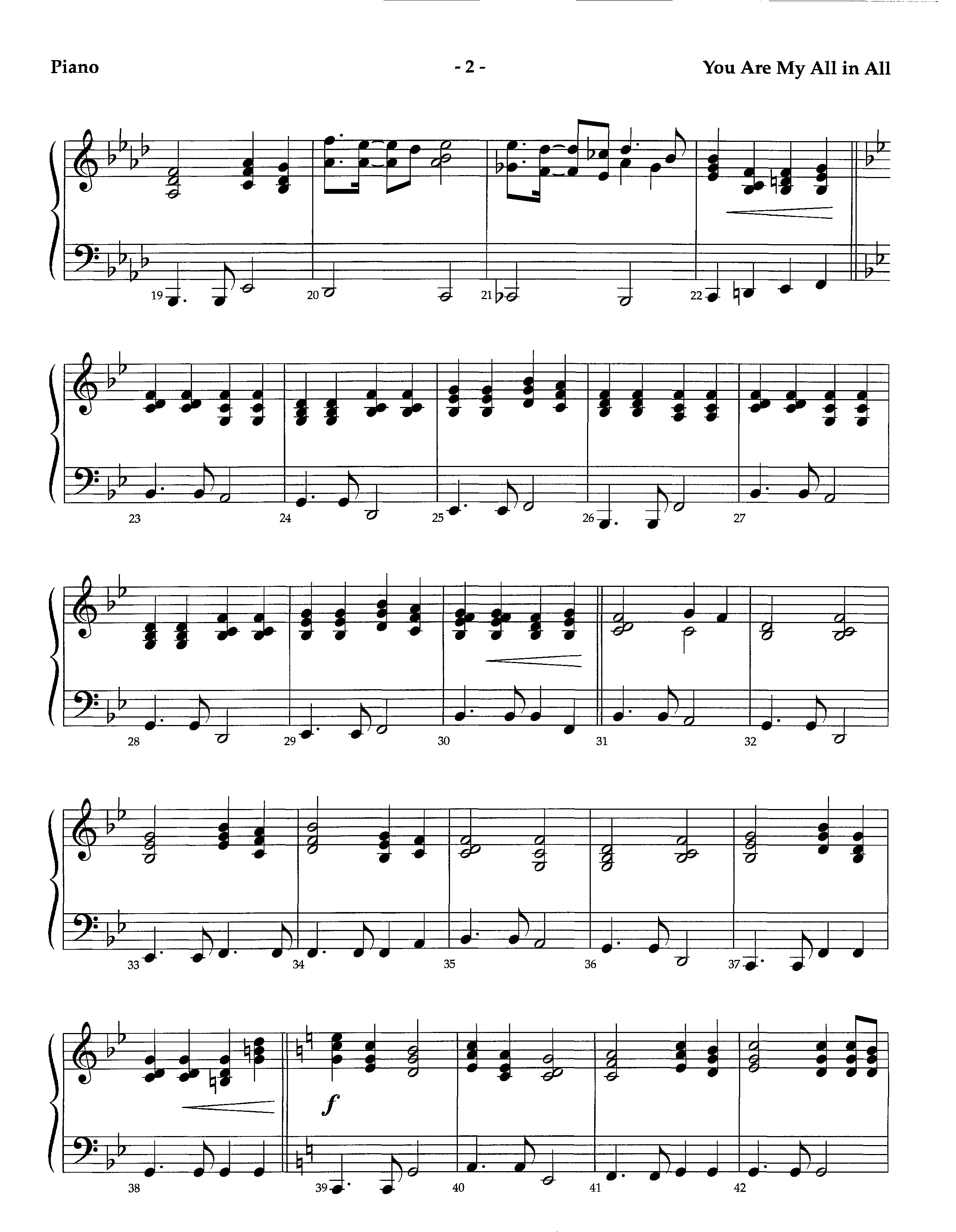 You Are My All In All (Instrumental) Piano Sheet (Lifeway Worship / Arr. Richard Kingsmore)