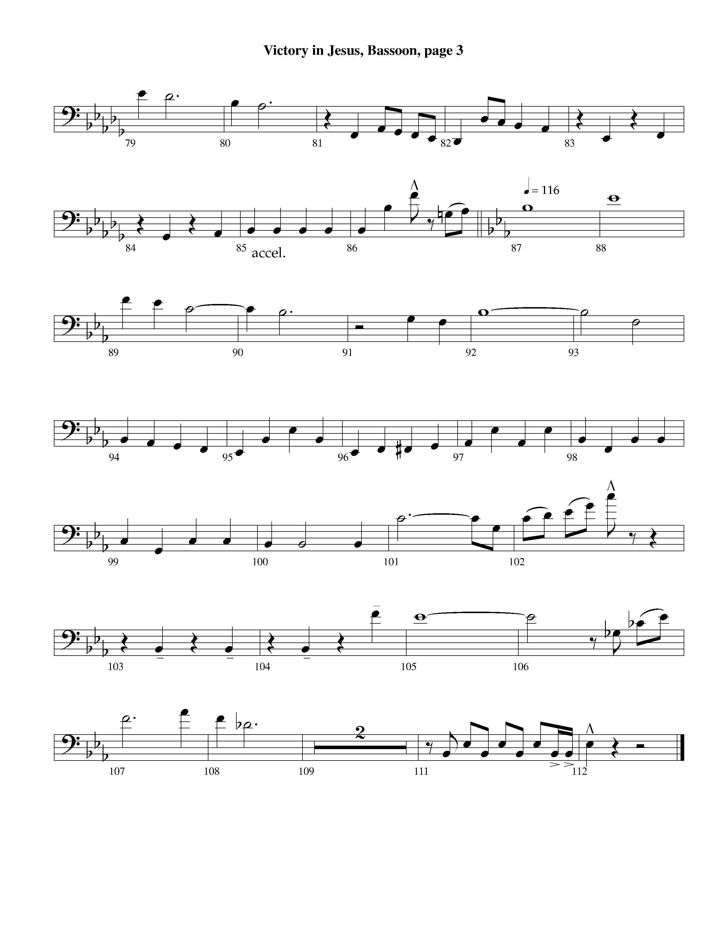 Victory in Jesus (with Solo Piano) (Instrumental) Bassoon (Lifeway Worship / Arr. Richard Kingsmore)