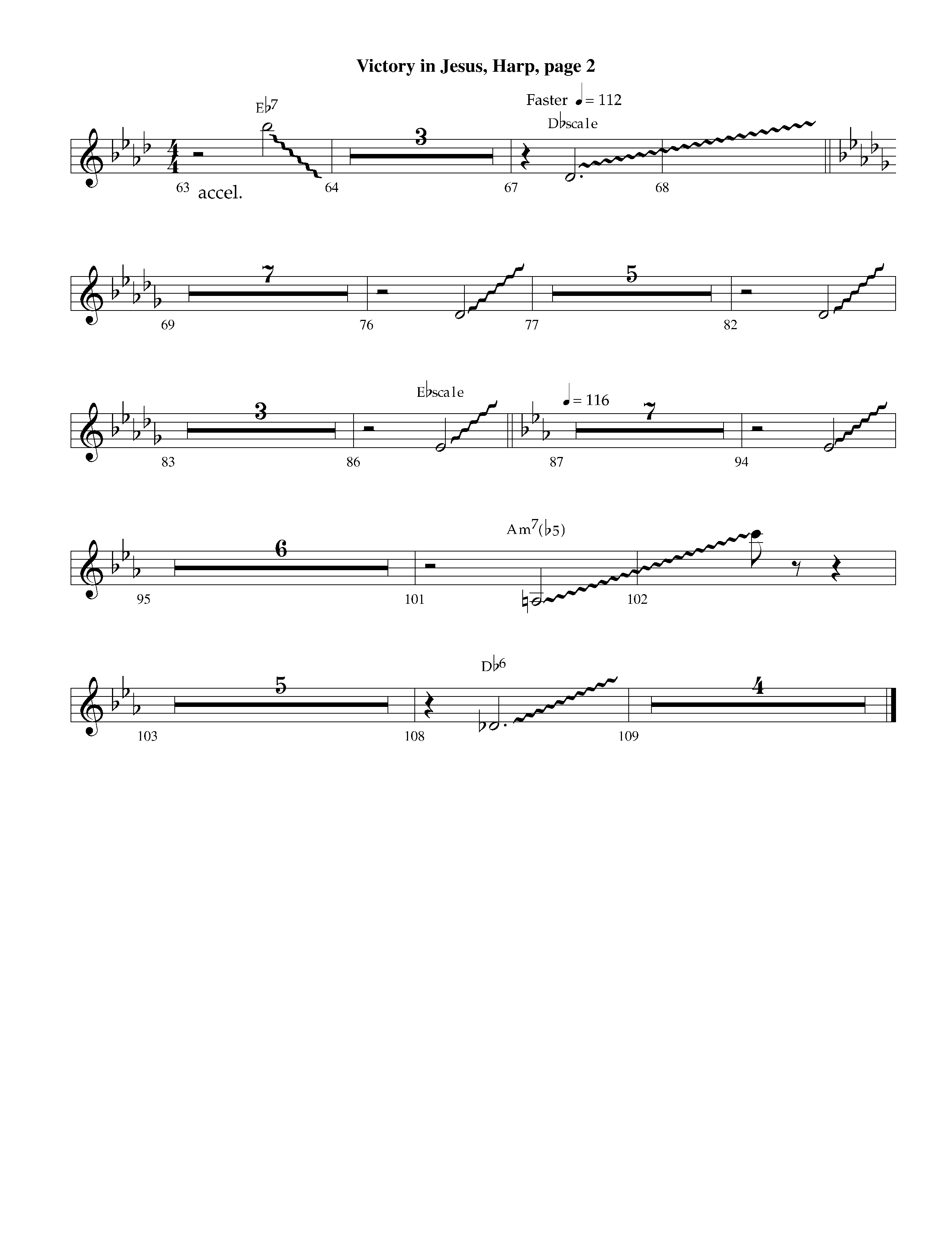 Victory in Jesus (with Solo Piano) (Instrumental) Harp (Lifeway Worship / Arr. Richard Kingsmore)