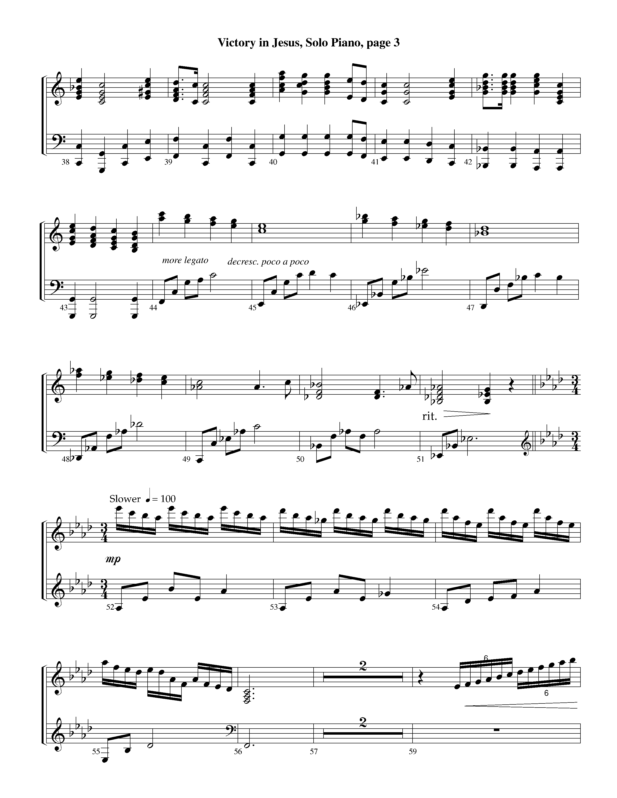Victory in Jesus (with Solo Piano) (Instrumental) Piano Sheet (Lifeway Worship / Arr. Richard Kingsmore)