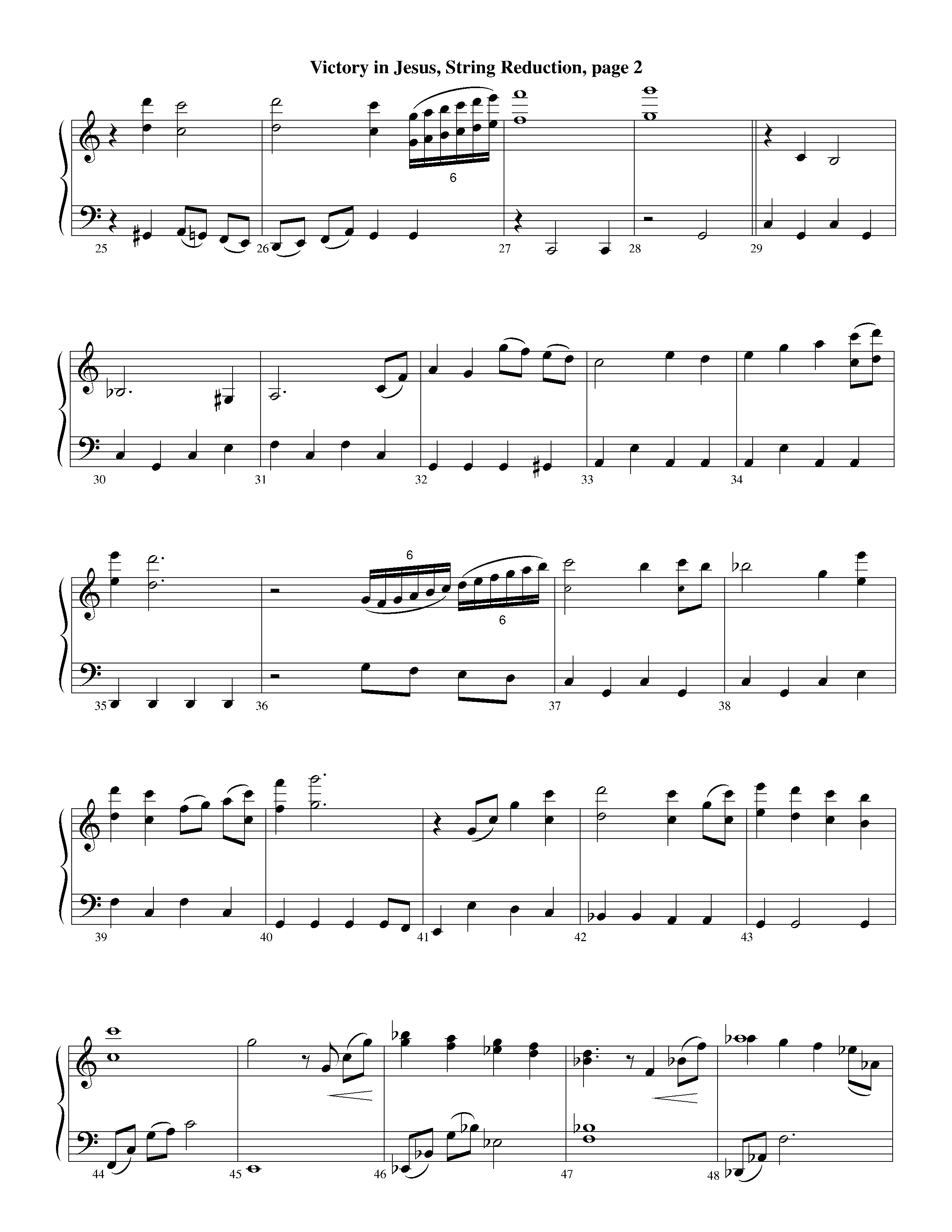 Victory in Jesus&nbsp;(with Solo&nbsp;Piano) (Instrumental) String Reduction (Lifeway Worship / Arr. Richard Kingsmore)