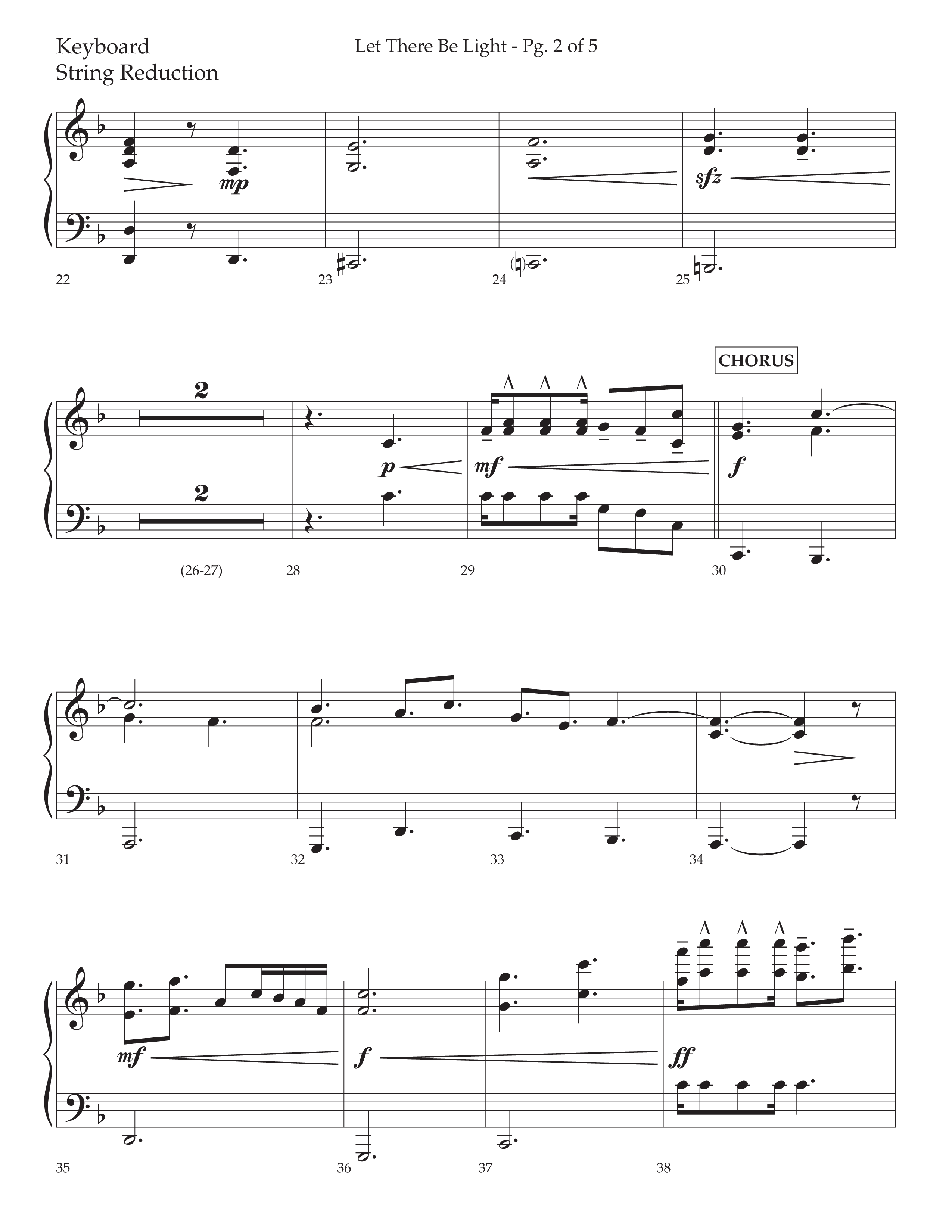 Let There Be Light (Choral Anthem SATB) String Reduction (Lifeway Choral / Arr. Cliff Duren)