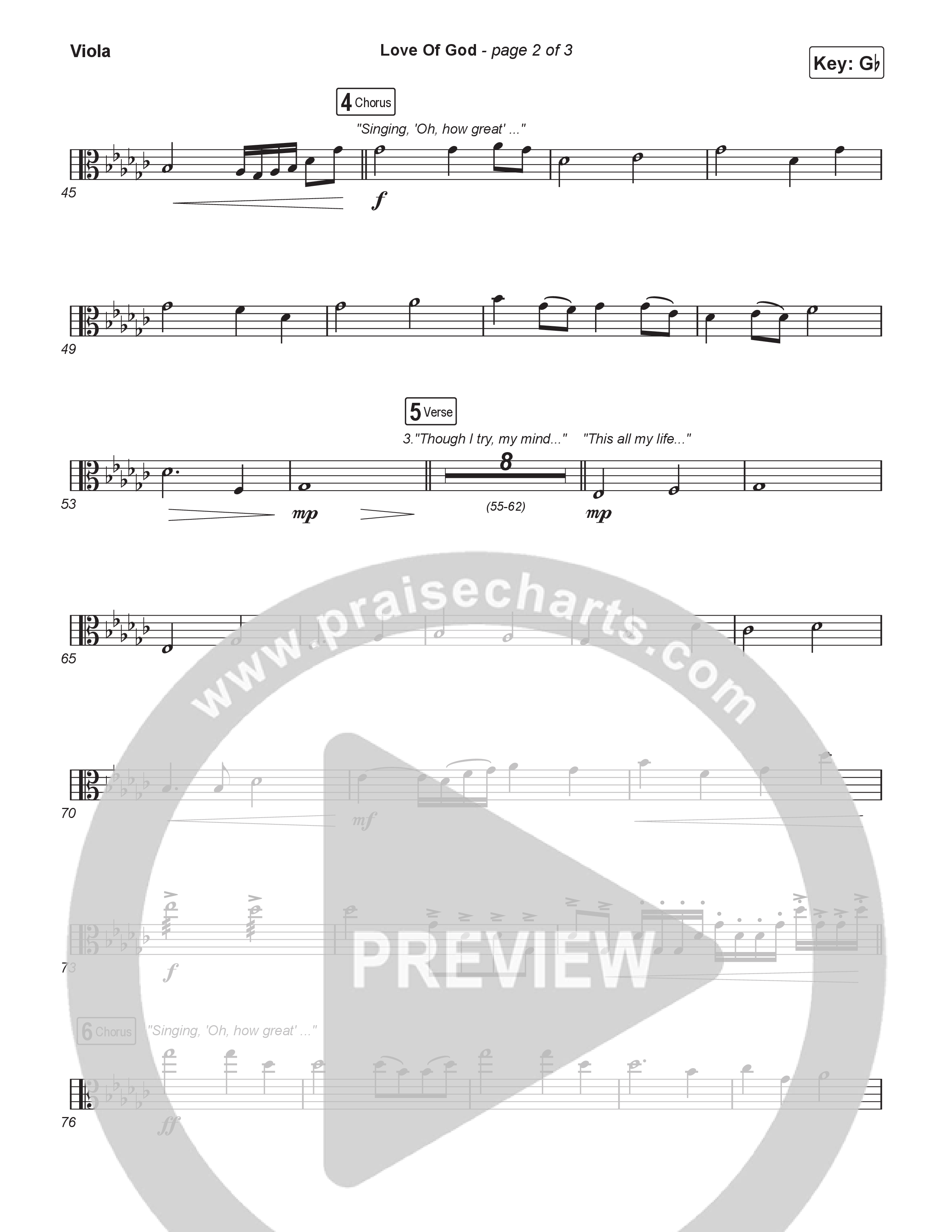 Love Of God (Choral Anthem SATB) Viola (Brandon Lake / Phil Wickham / Arr. Luke Gambill)