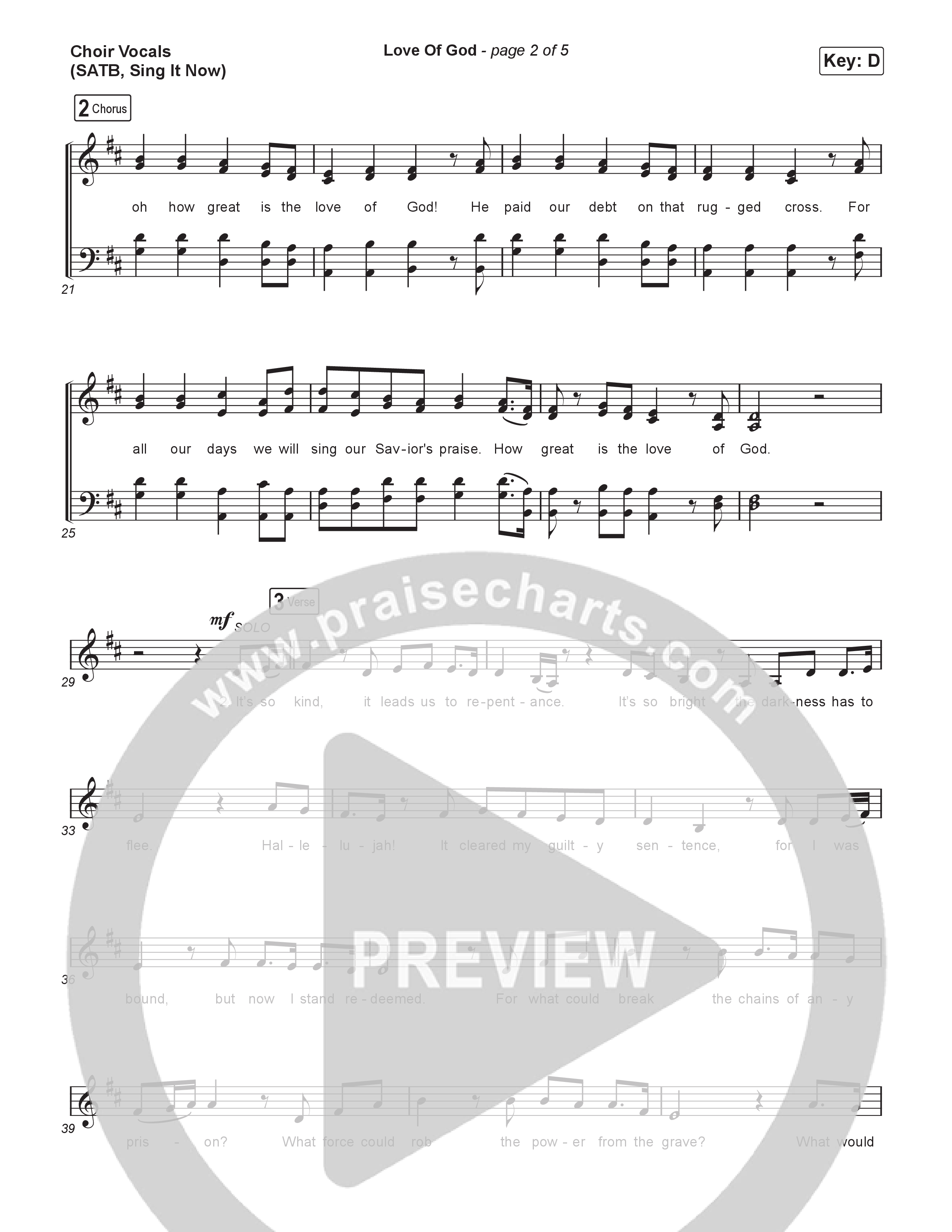 Love Of God (Sing It Now) Choir Sheet (SATB) (Brandon Lake / Phil Wickham / Arr. Luke Gambill)