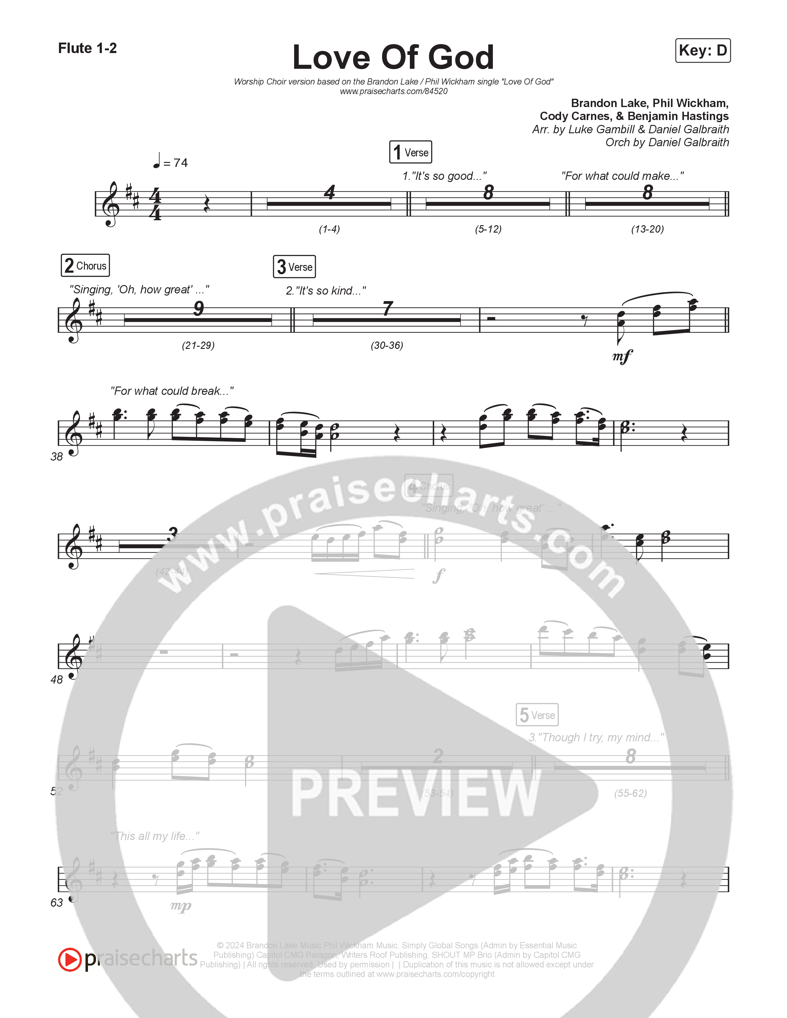 Love Of God (Worship Choir/SAB) Wind Pack (Brandon Lake / Phil Wickham / Arr. Luke Gambill)