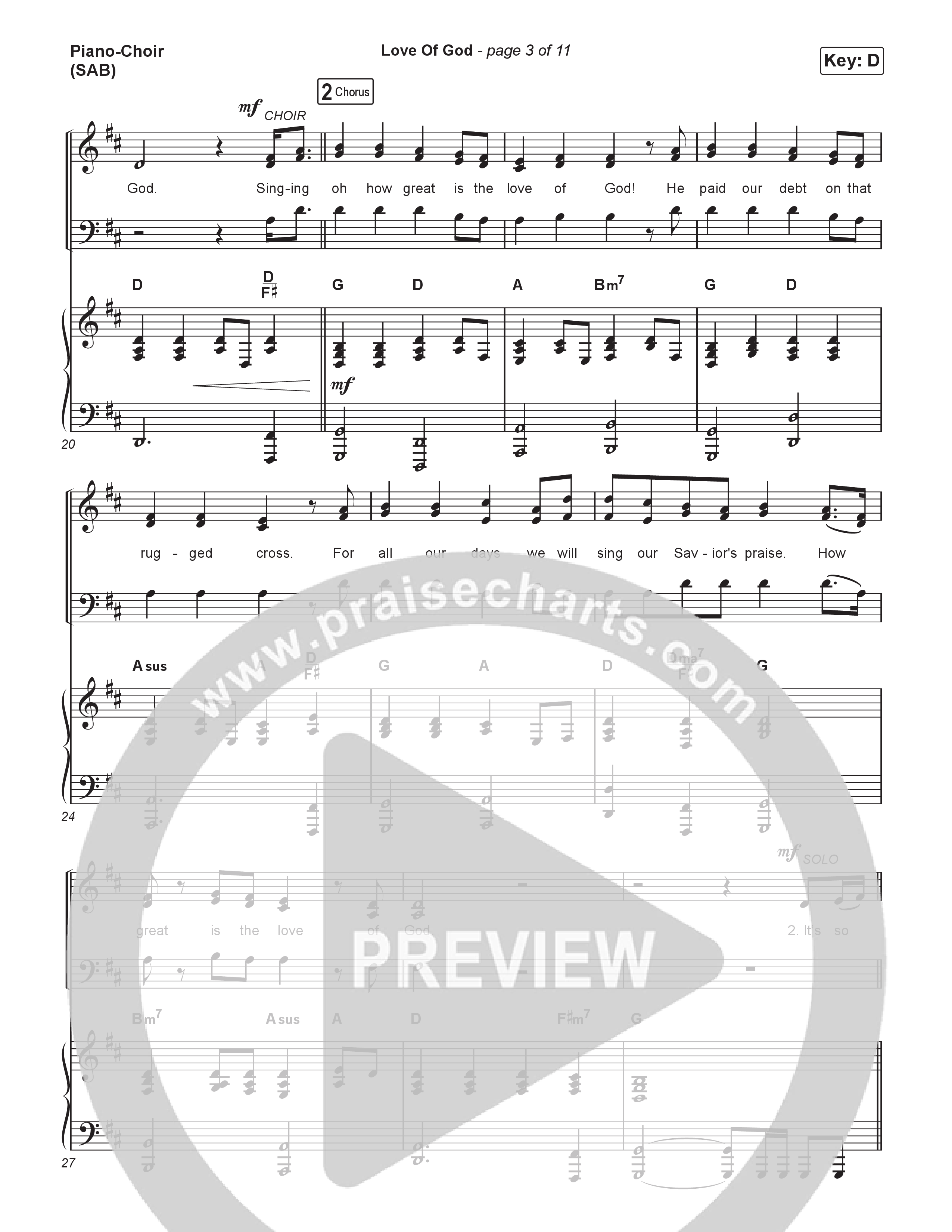 Love Of God (Worship Choir/SAB) Piano/Choir (SAB) (Brandon Lake / Phil Wickham / Arr. Luke Gambill)