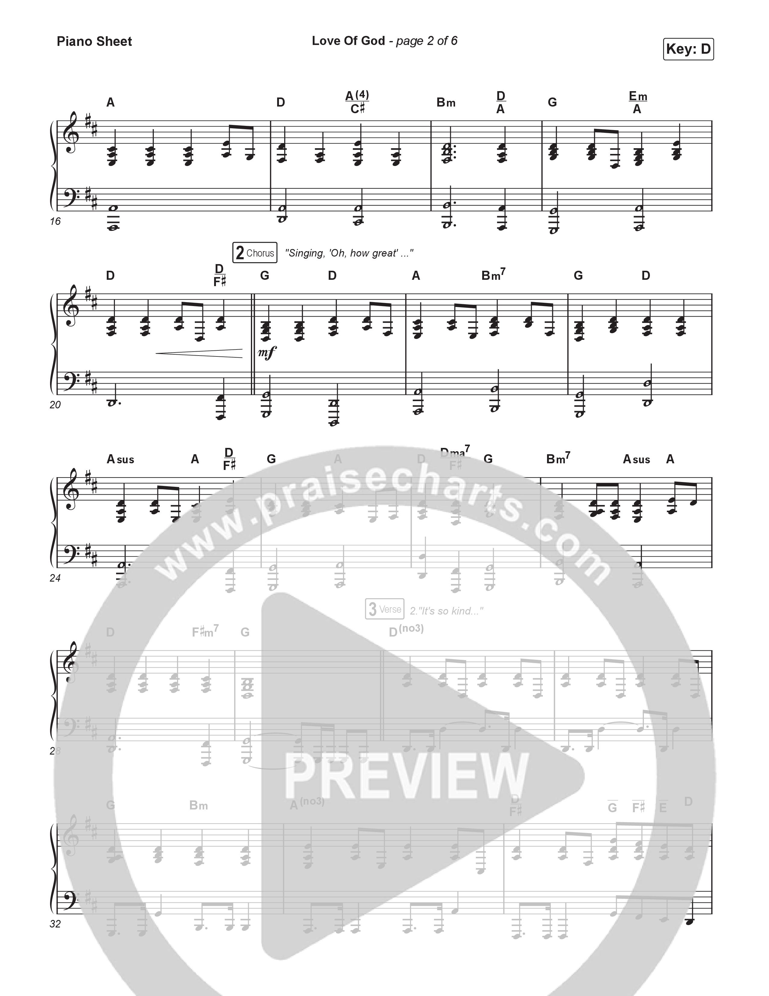 Love Of God (Worship Choir/SAB) Piano Sheet (Brandon Lake / Phil Wickham / Arr. Luke Gambill)