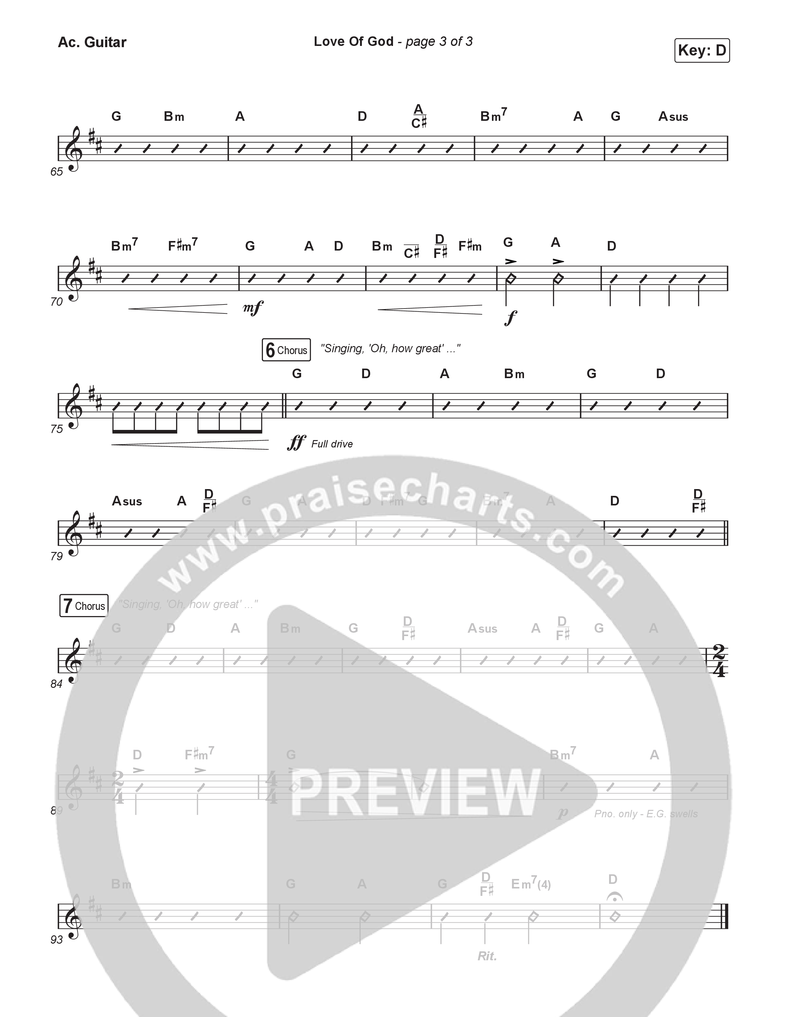 Love Of God (Unison/2-Part) Acoustic Guitar (Brandon Lake / Phil Wickham / Arr. Luke Gambill)