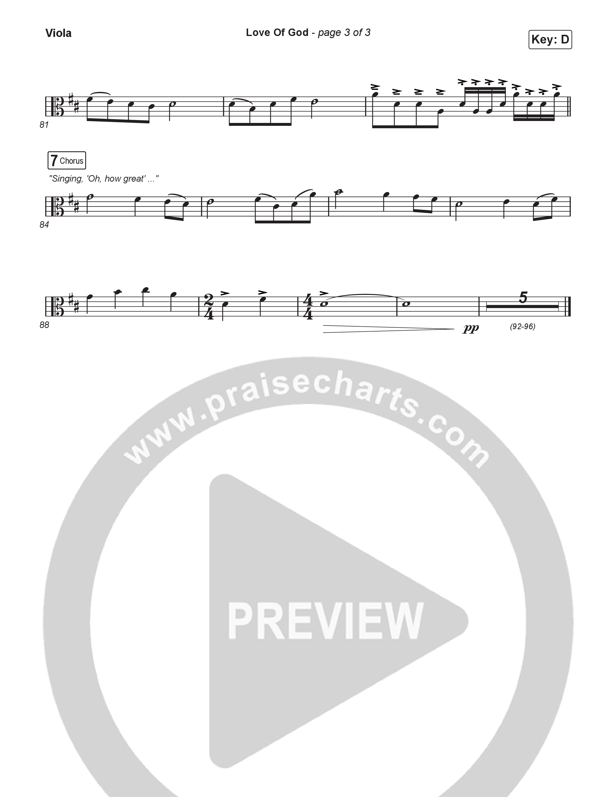 Love Of God (Unison/2-Part) Viola (Brandon Lake / Phil Wickham / Arr. Luke Gambill)