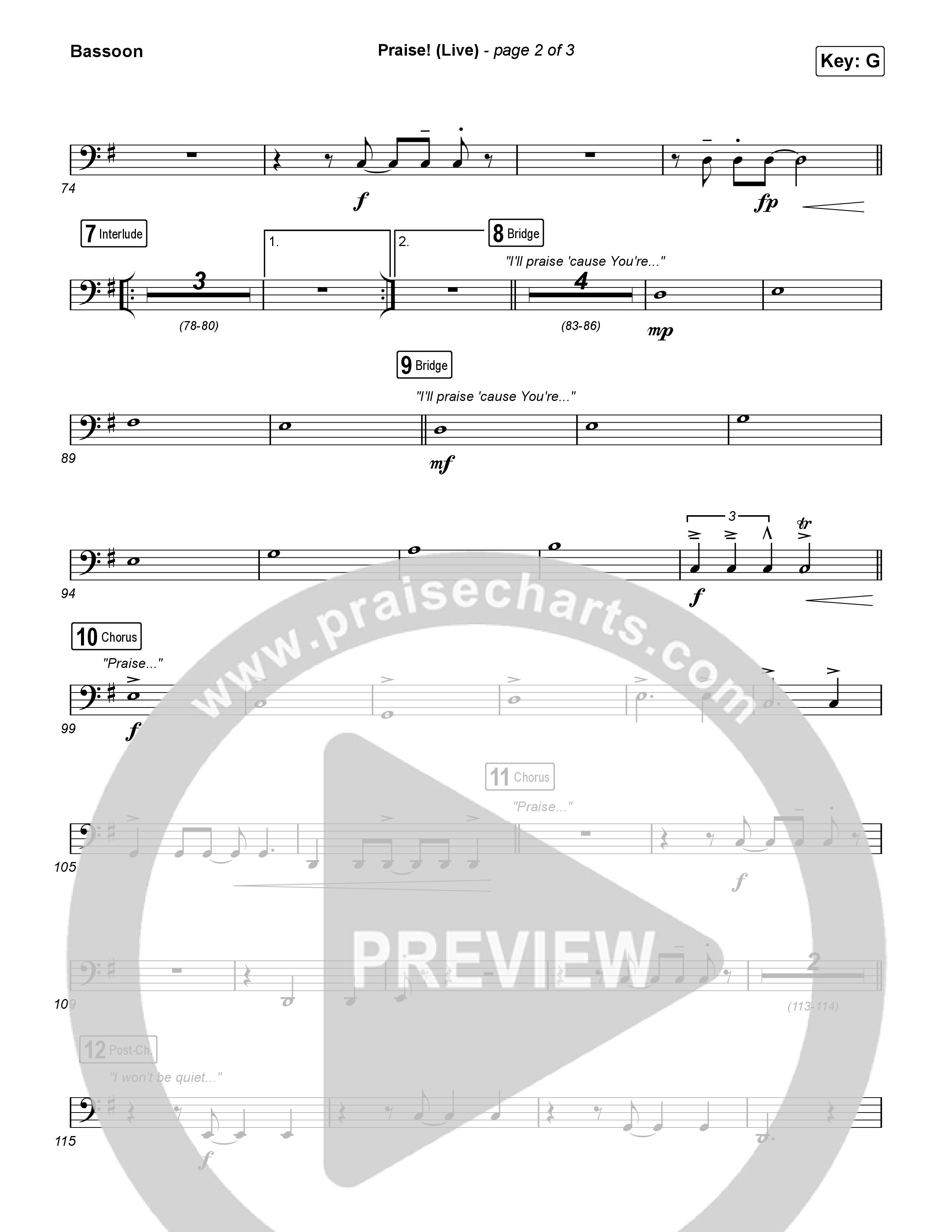 Praise (Live) Bassoon (Brandon Lake)