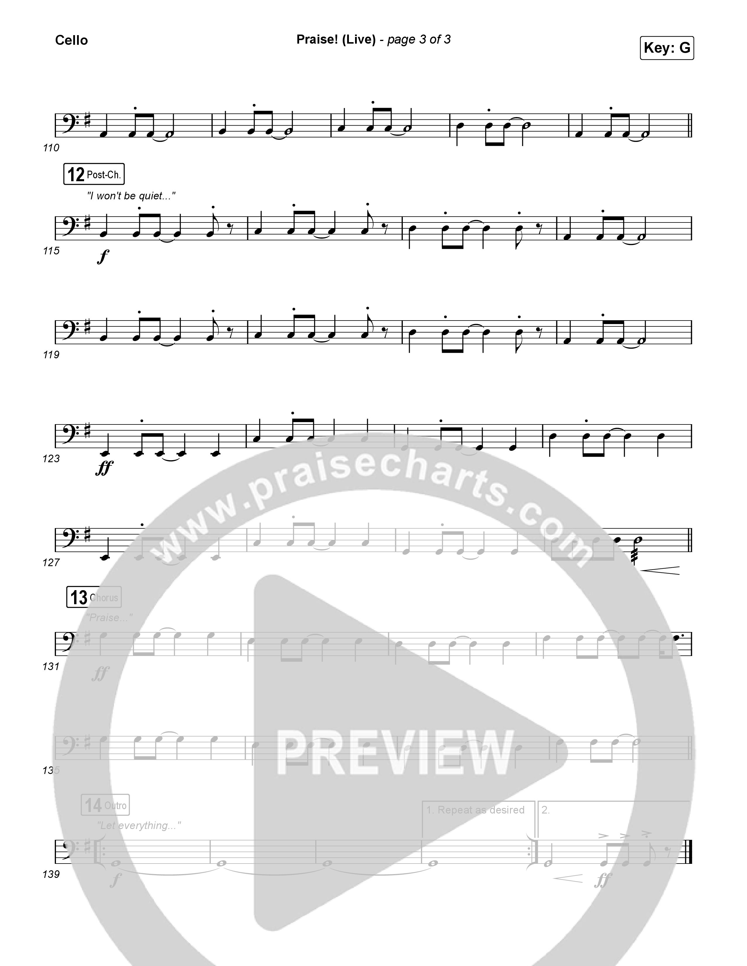 Praise (Live) Cello (Brandon Lake)
