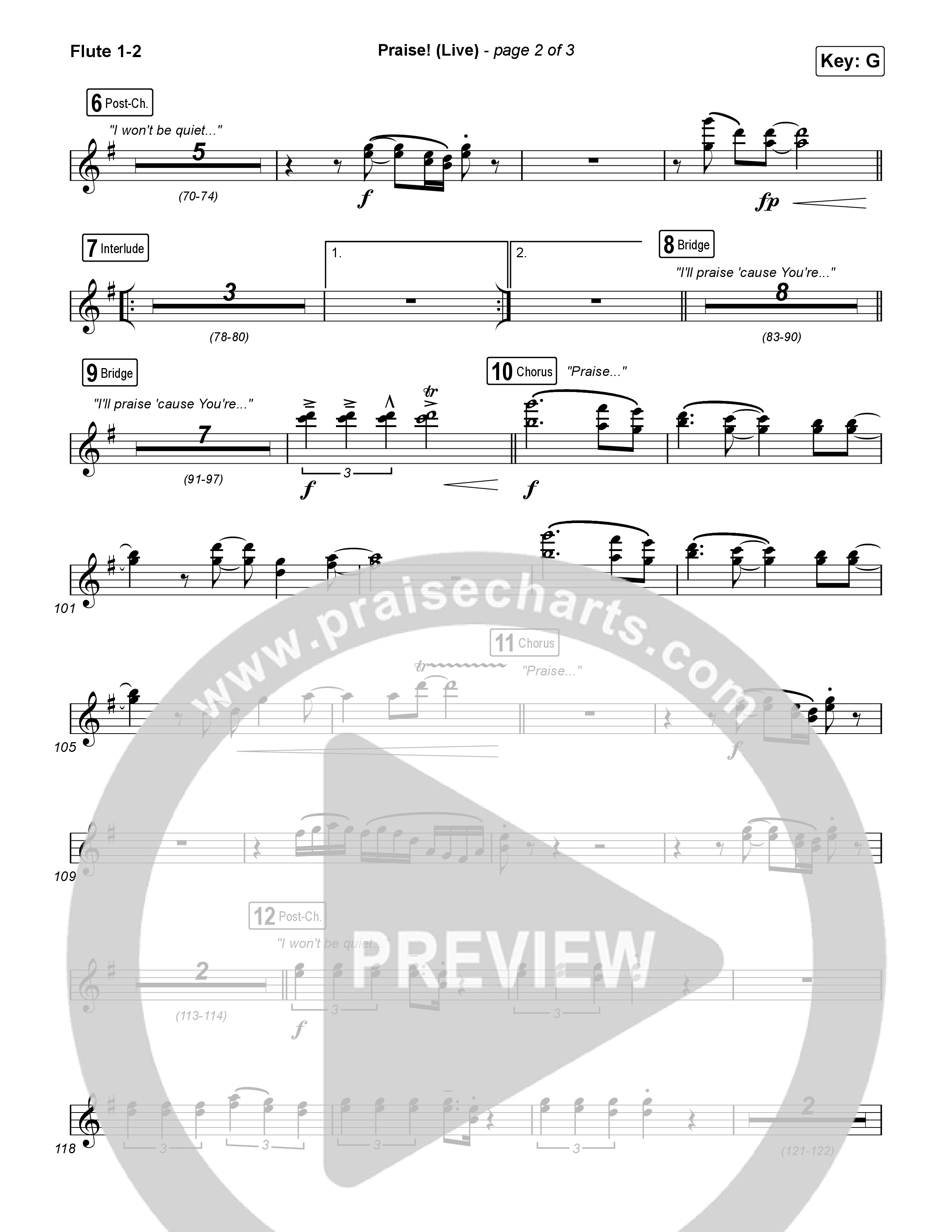 Praise (Live) Flute 1,2 (Brandon Lake)