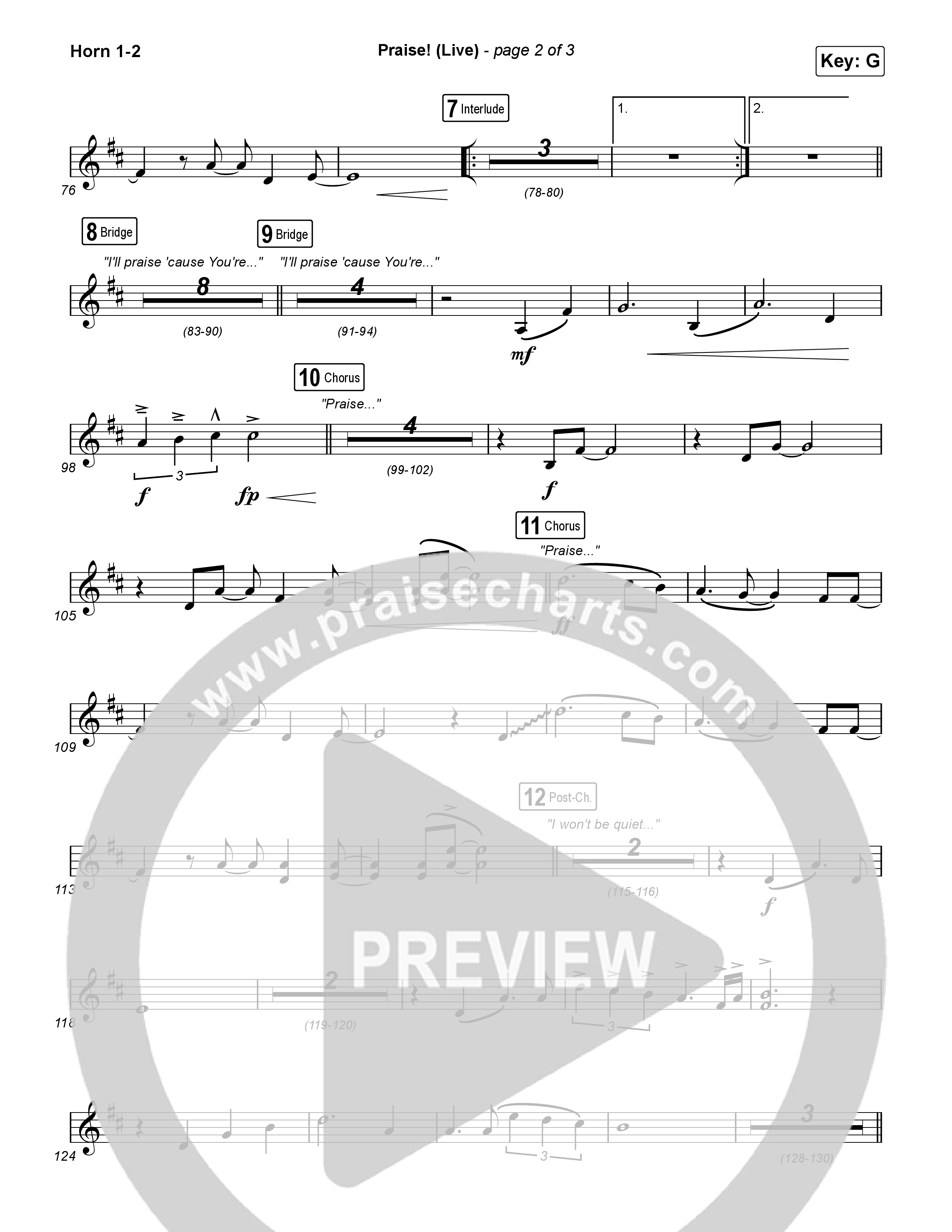 Praise (Live) French Horn 1,2 (Brandon Lake)