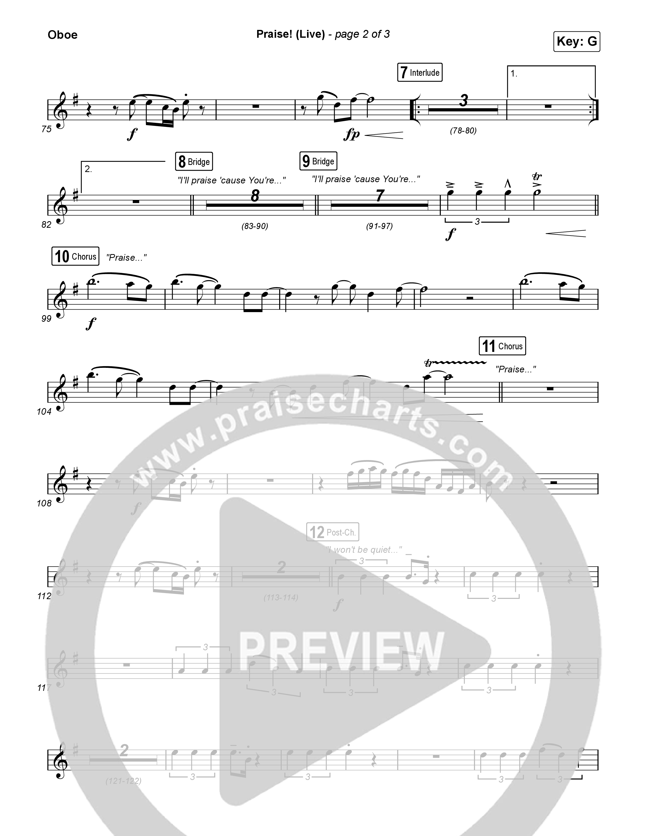 Praise (Live) Oboe (Brandon Lake)